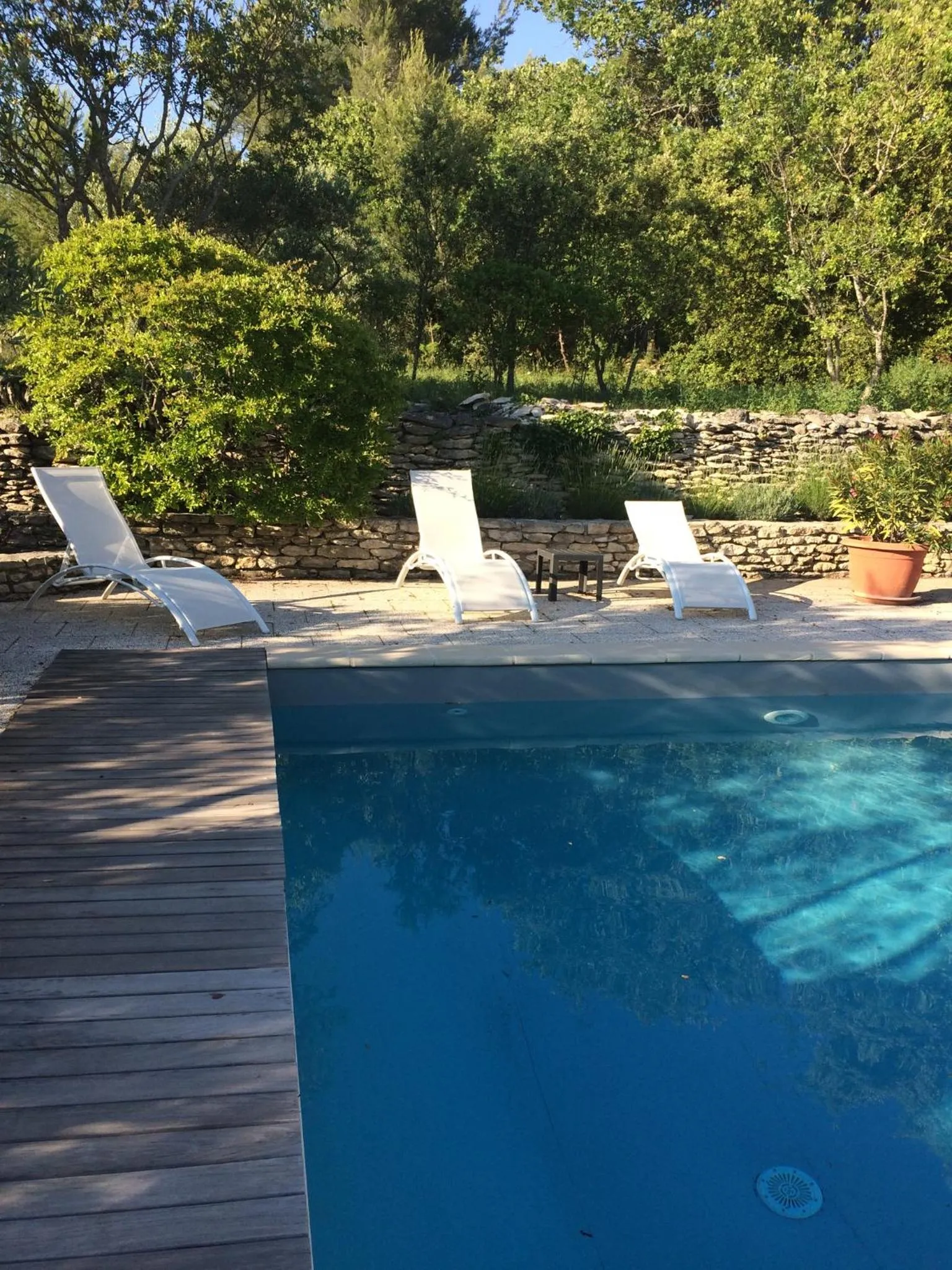 Pool view in Le Verger