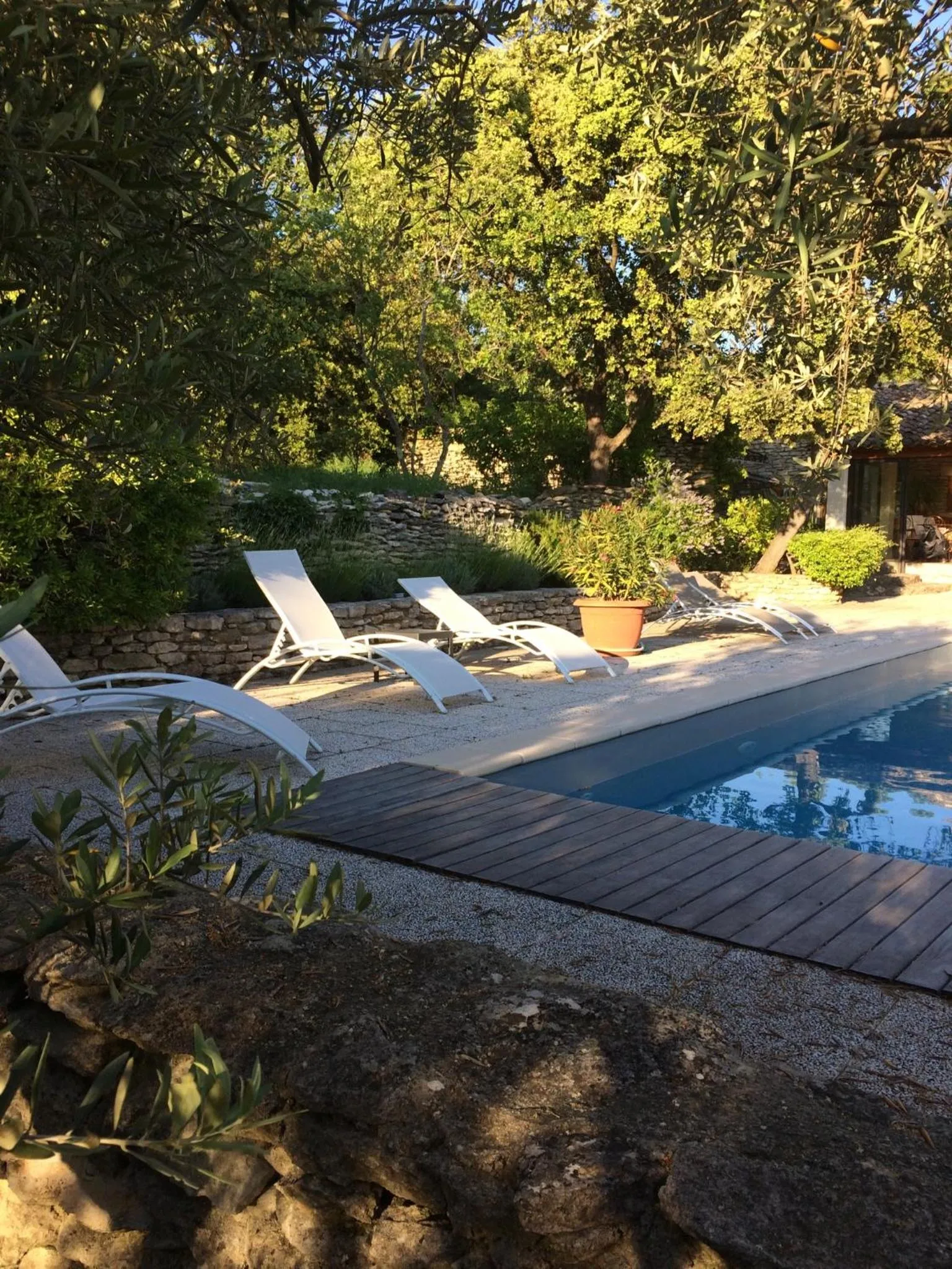 Pool view in Le Verger
