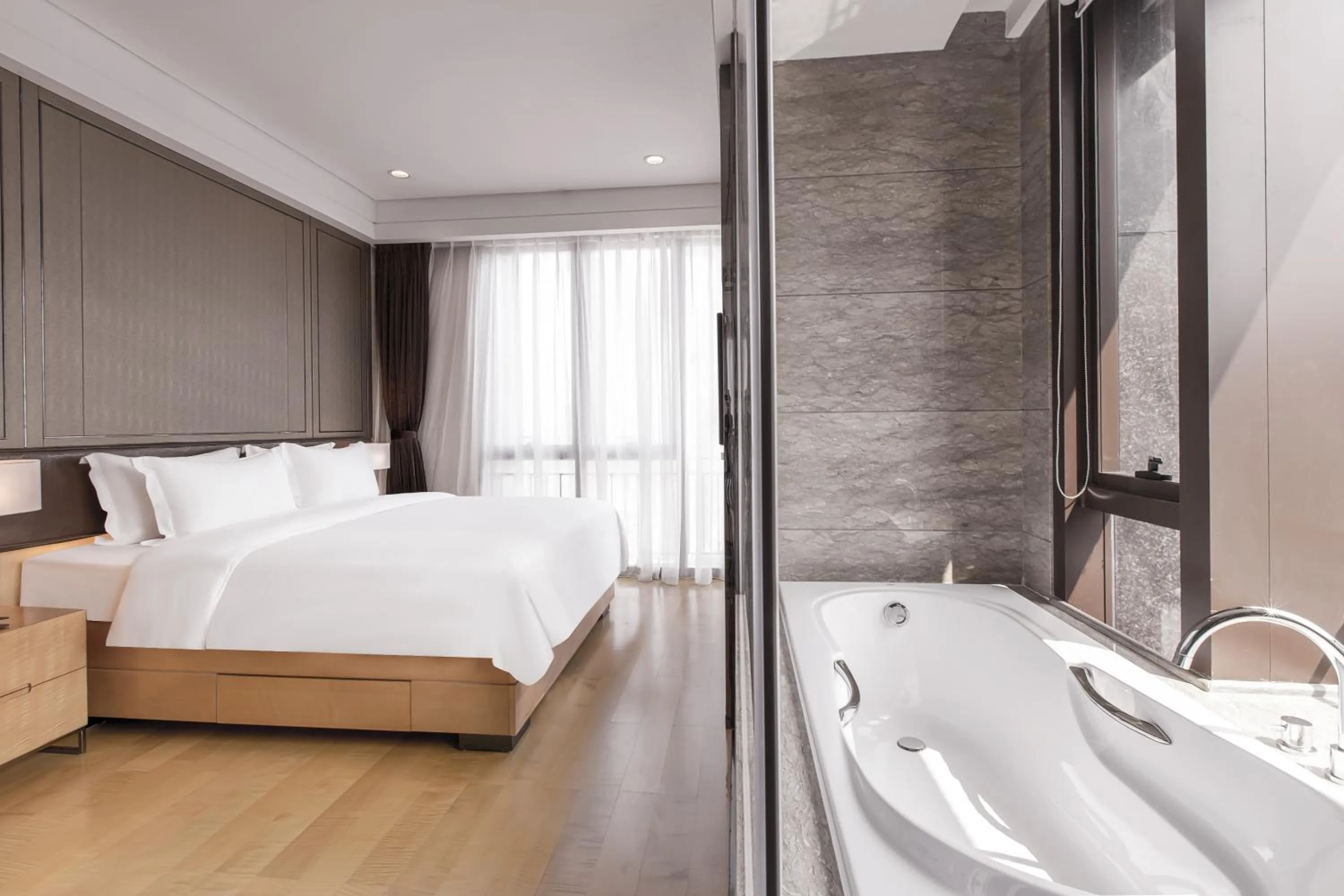 Bed in Vaperse Hotel Guangzhou Zhujiang New Town