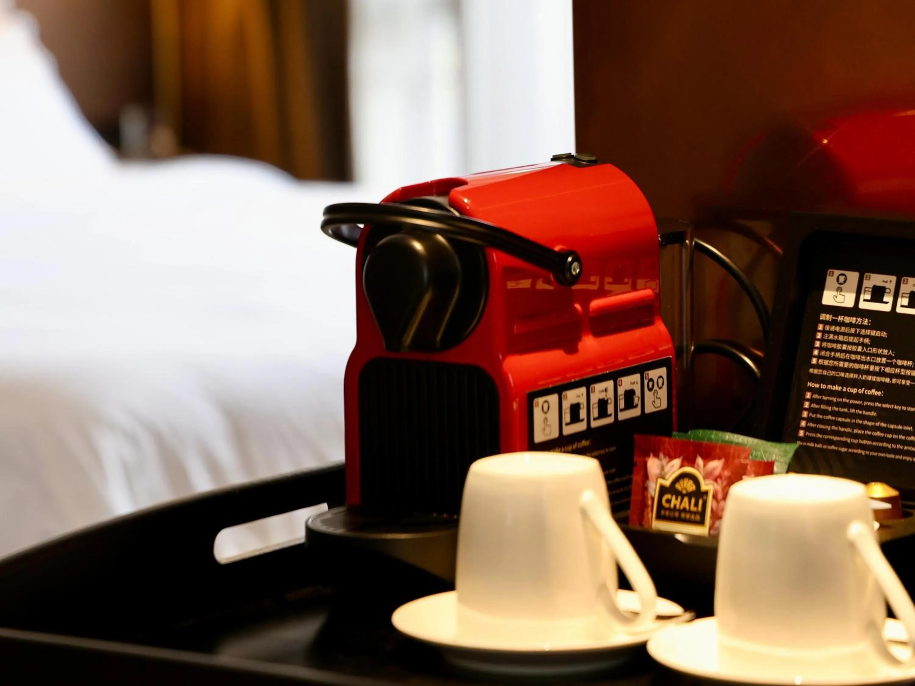 Coffee/tea facilities, Bed in Vaperse Hotel Guangzhou Zhujiang New Town