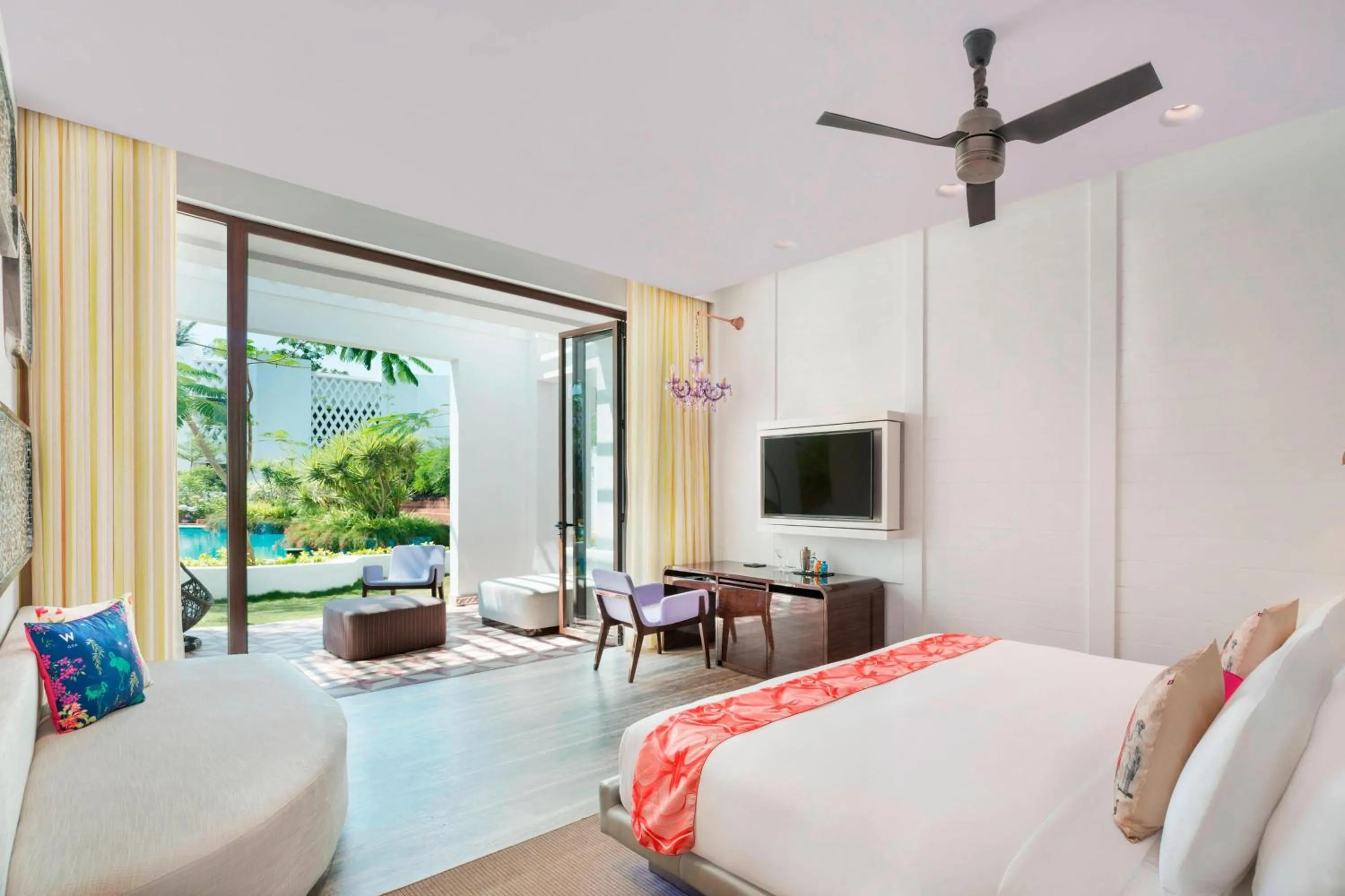 Photo of the whole room, Bed in W Goa