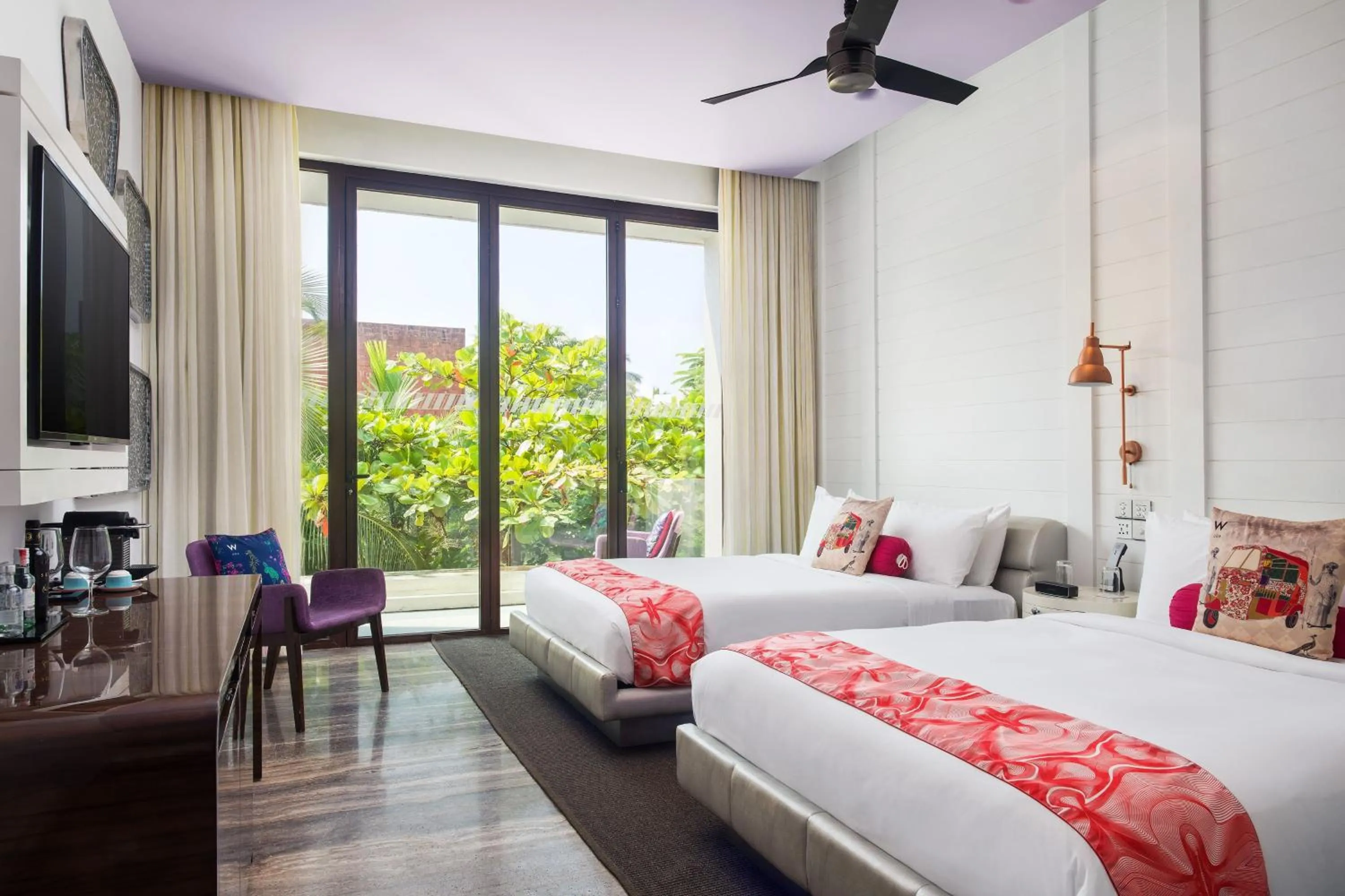 Photo of the whole room, Bed in W Goa