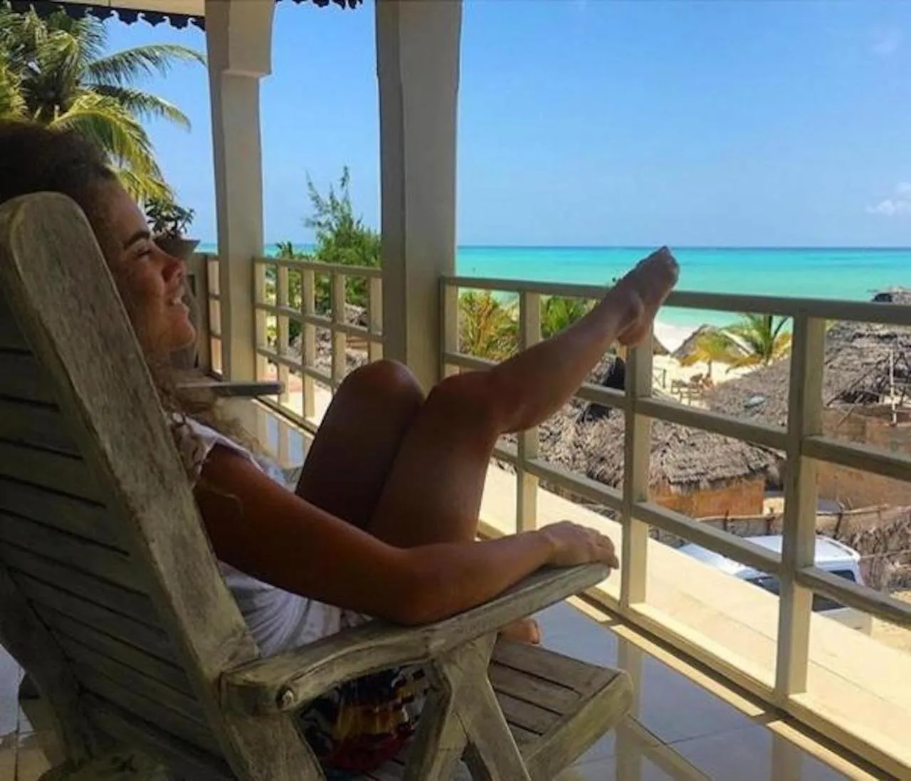 Patio in Paje Beach Apartments & Hotel