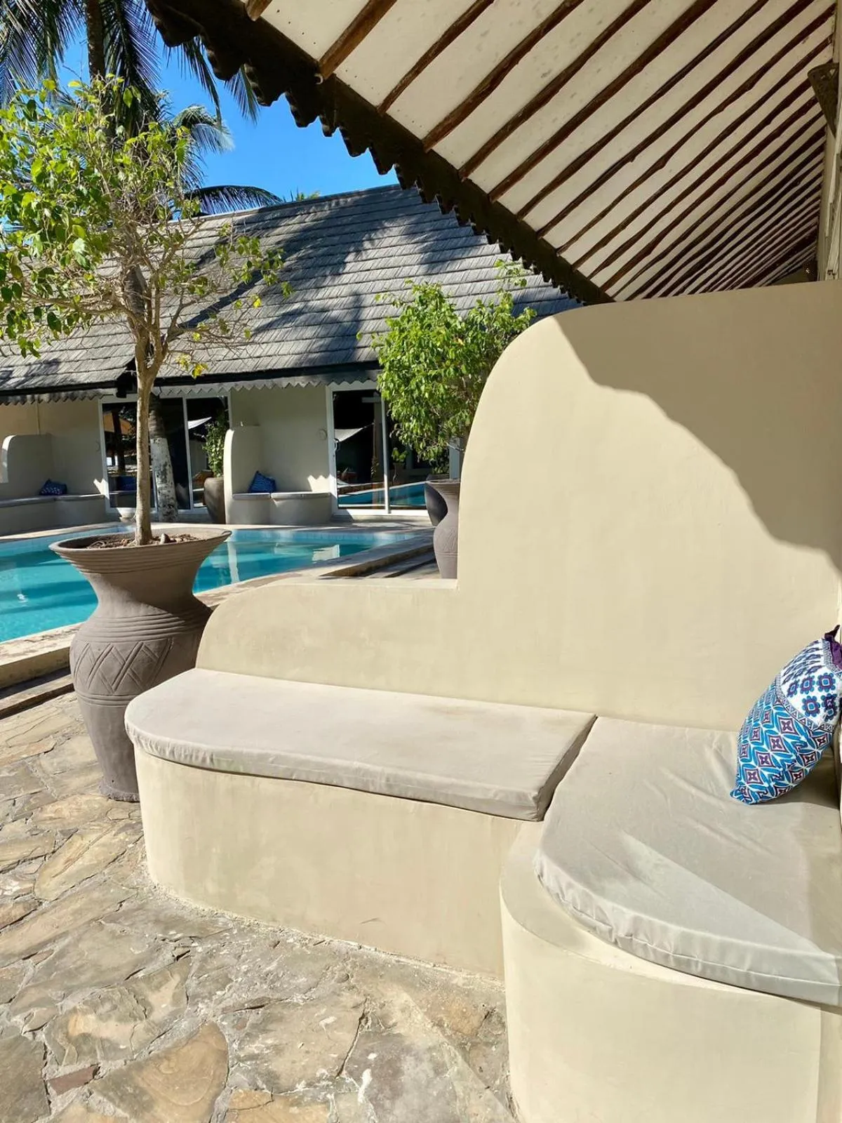 Patio in Paje Beach Apartments & Hotel