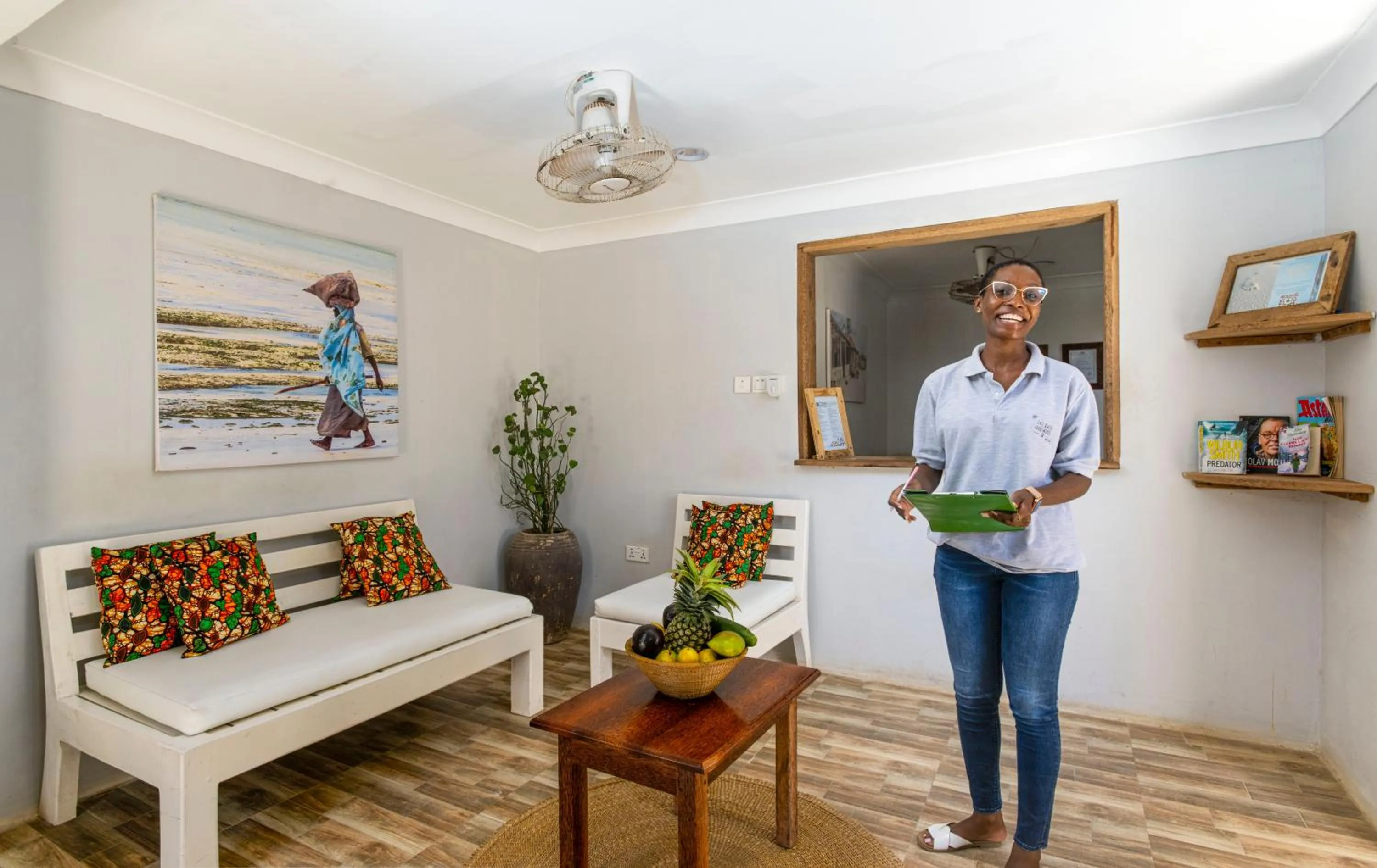 Lobby or reception in Paje Beach Apartments & Hotel