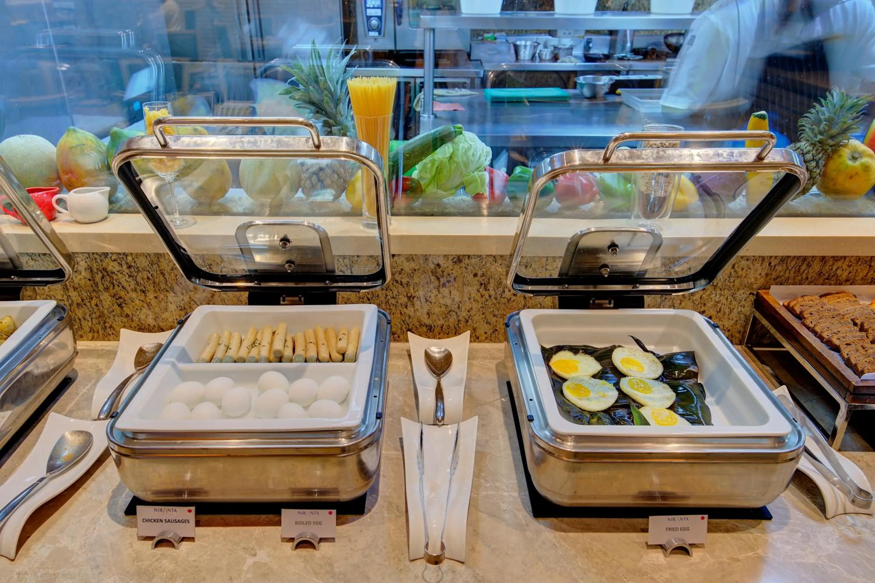 Buffet breakfast in Niranta Transit Hotel Mumbai Airport - At Arrivals