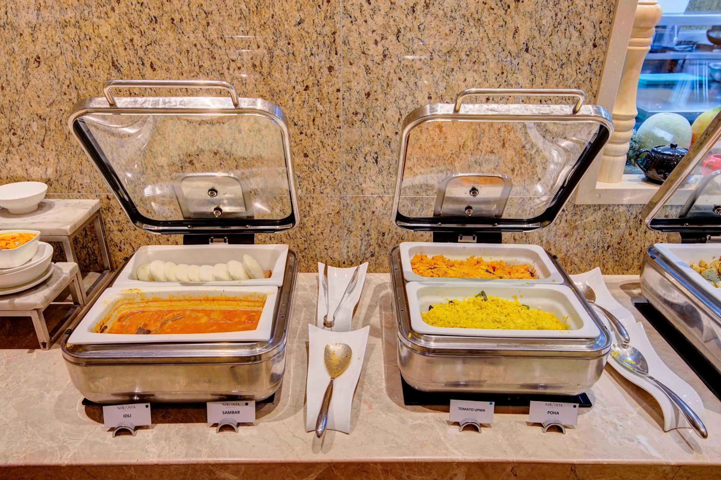 Buffet breakfast in Niranta Transit Hotel Mumbai Airport - At Arrivals