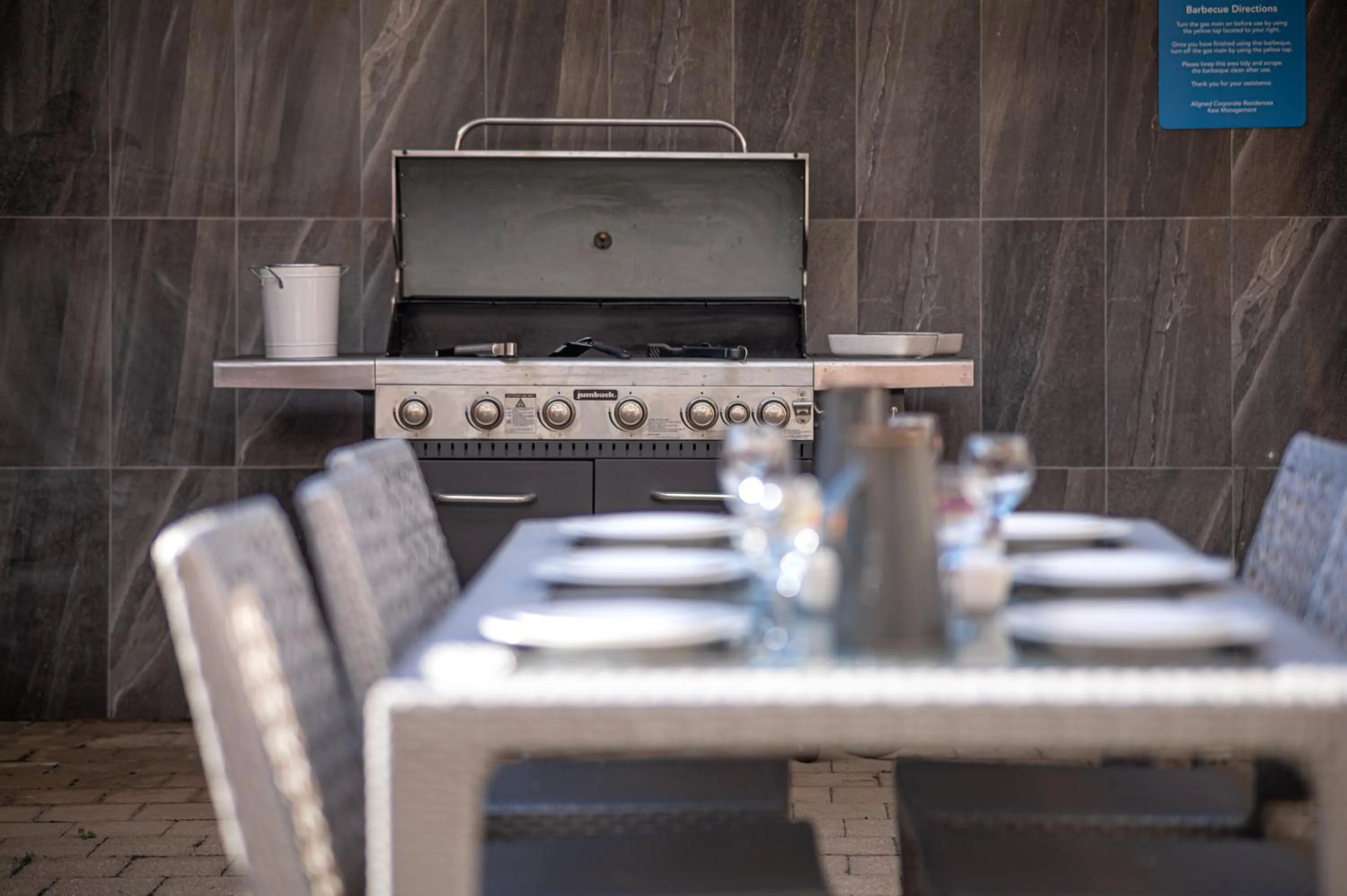 BBQ facilities in Aligned Corporate Residences Kew