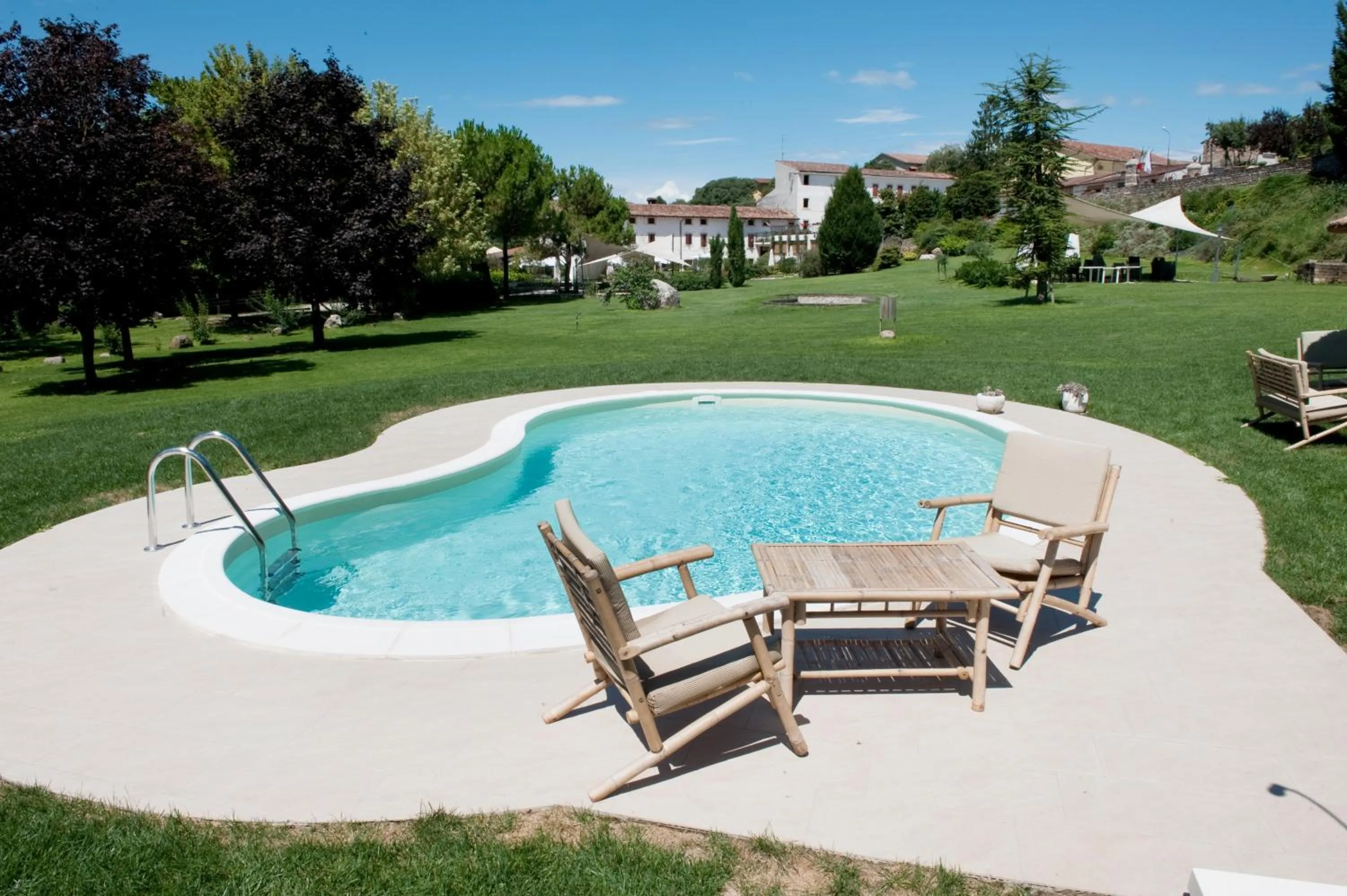 Pool view in Resort La Mola