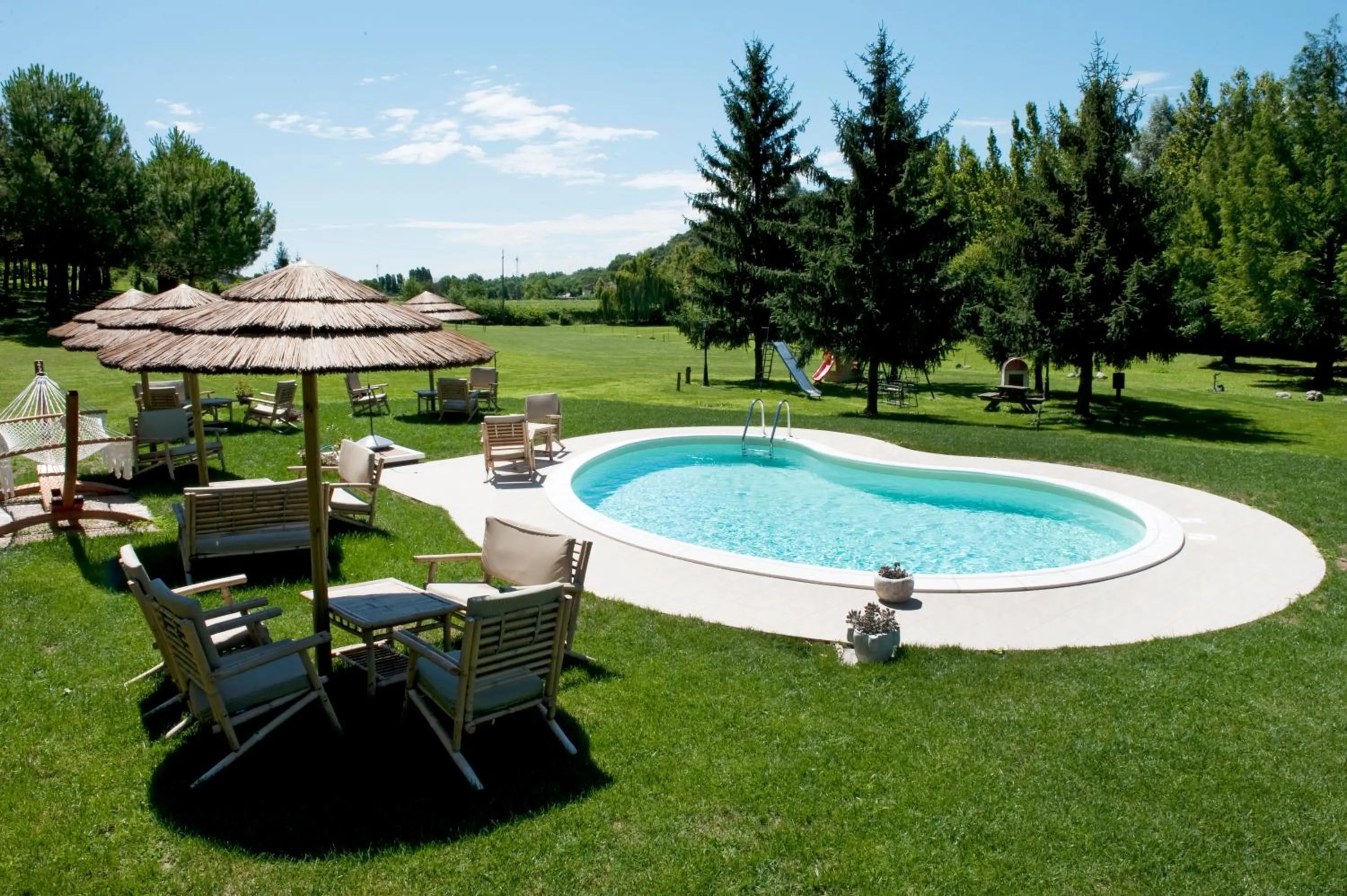Pool view in Resort La Mola