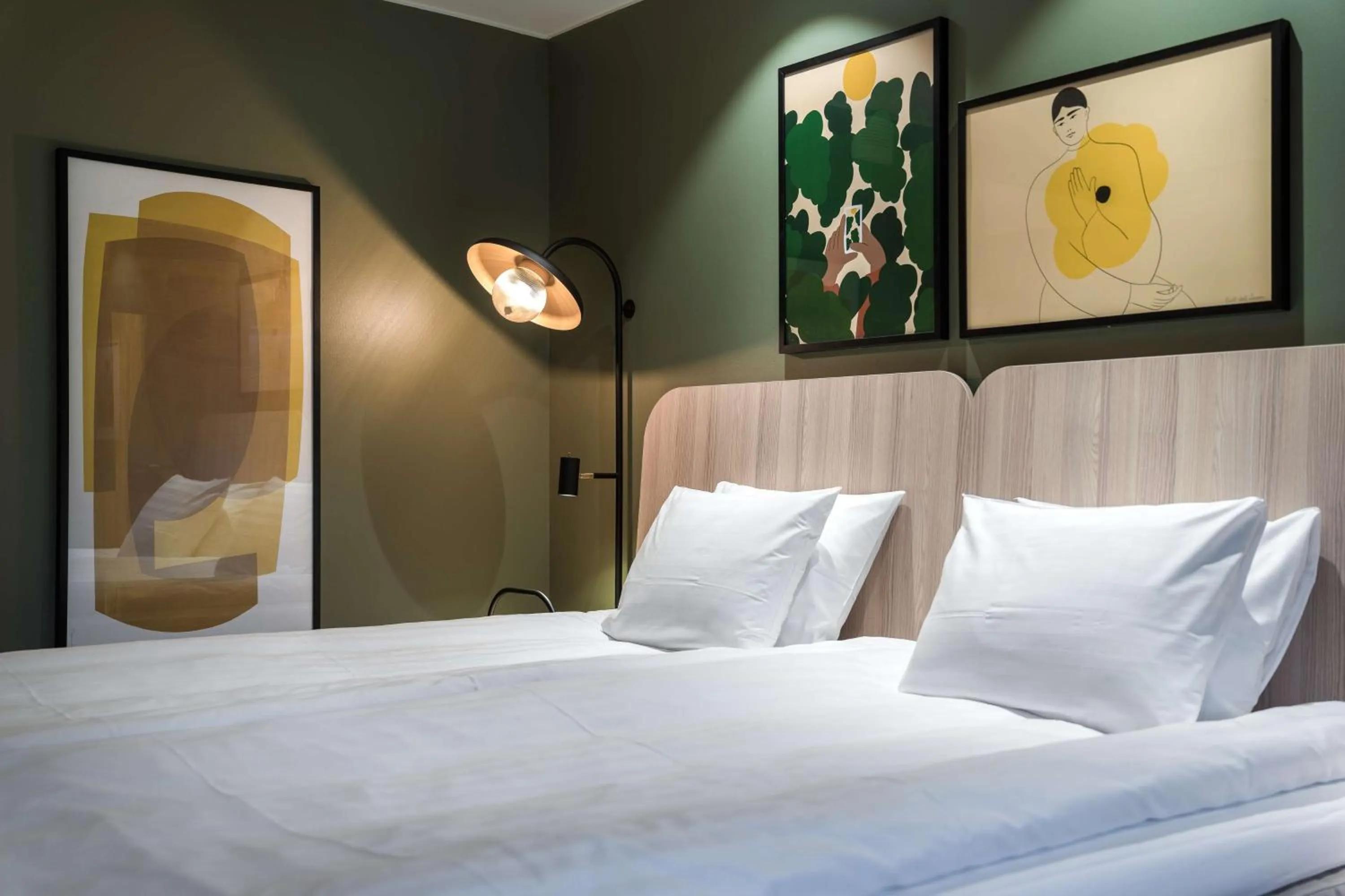 Bedroom, Bed in Scandic Rukahovi