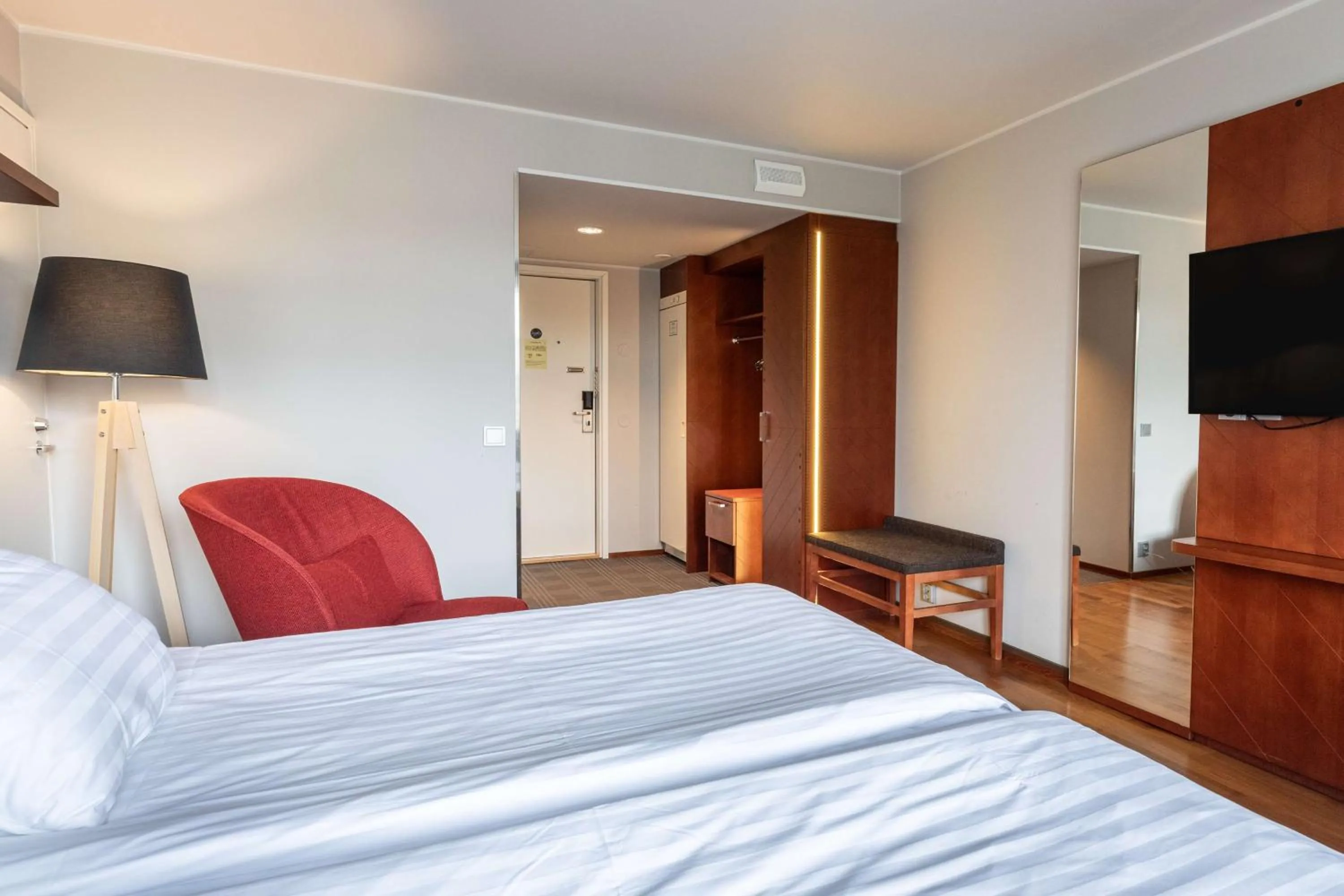 Bedroom, Bed in Scandic Rukahovi