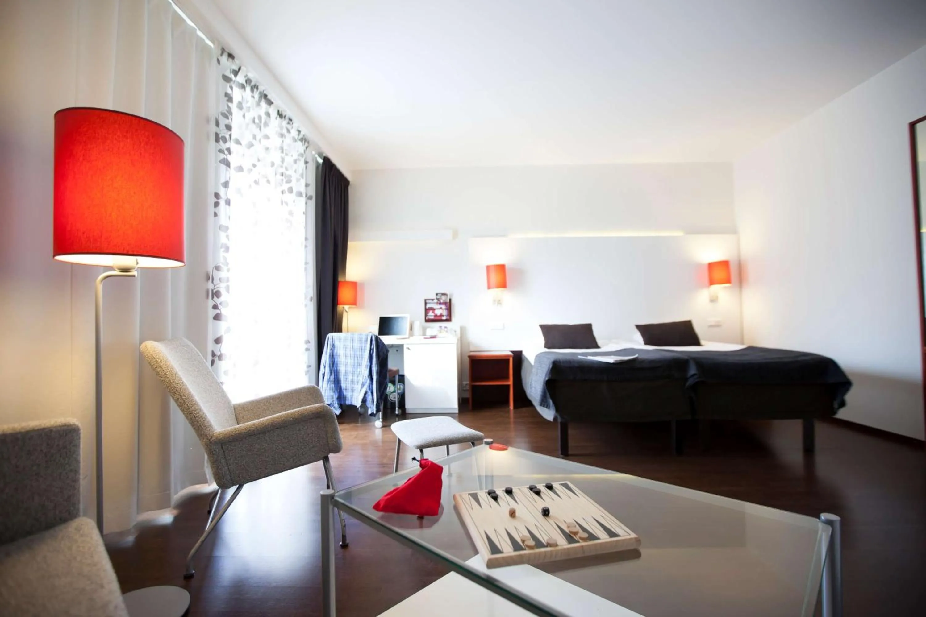 Bedroom, Bed in Scandic Patria