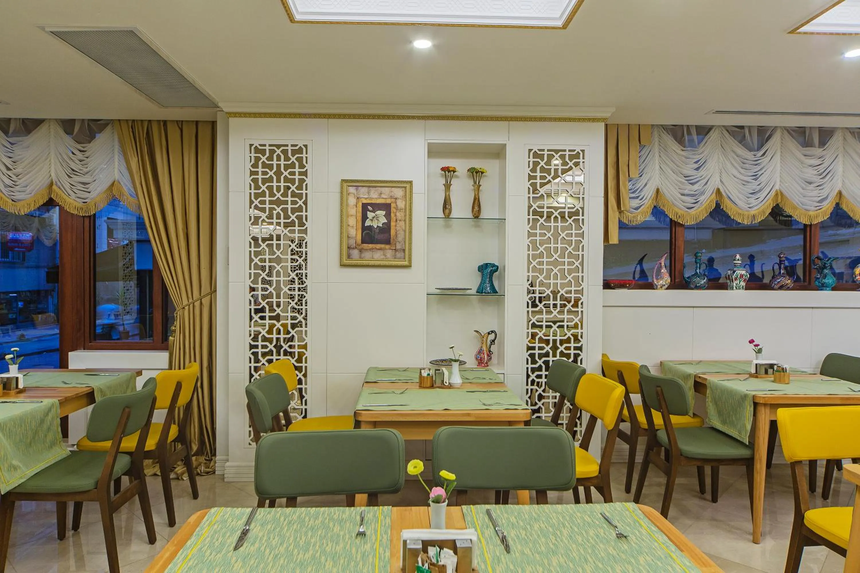 Dining area in Grand Naki Hotel
