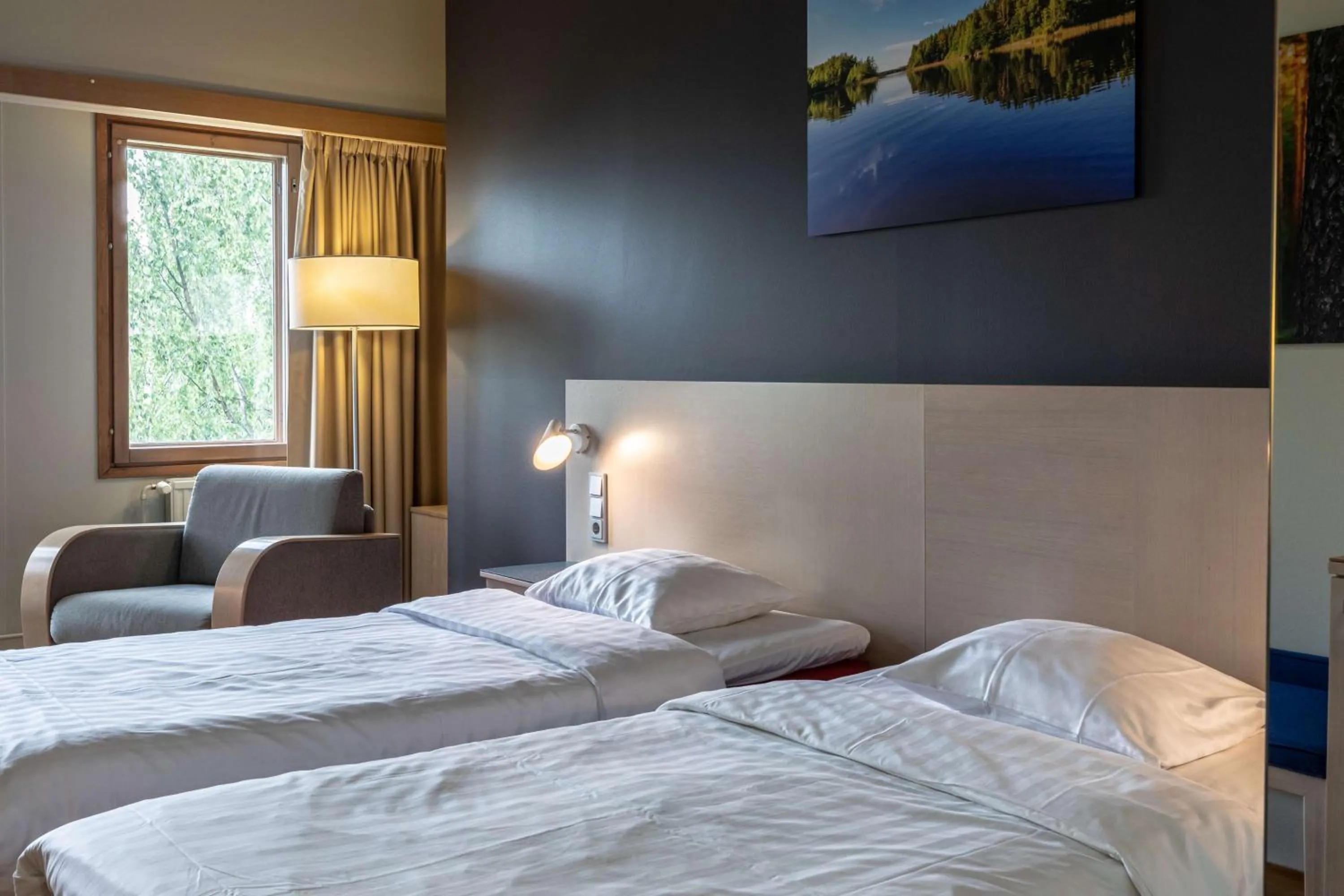 Bedroom, Bed in Scandic Joensuu