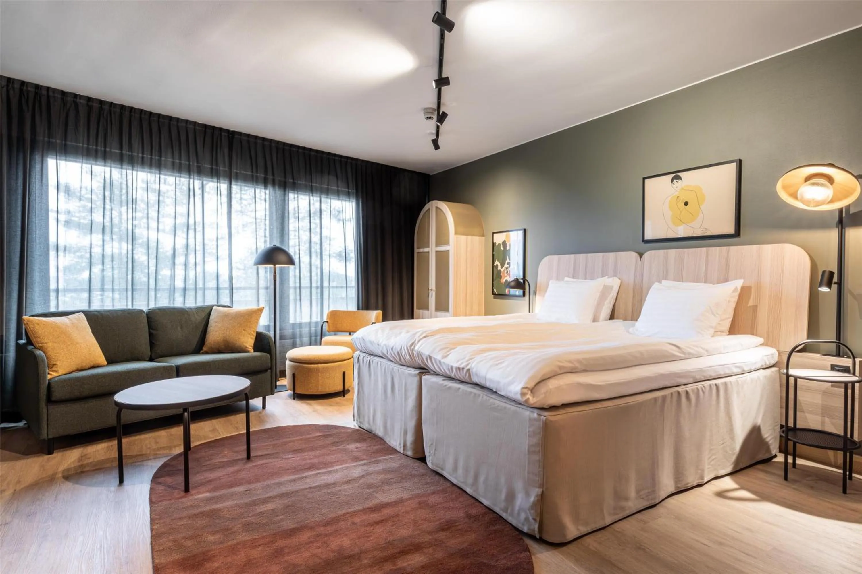 Bedroom, Bed in Scandic Laajavuori