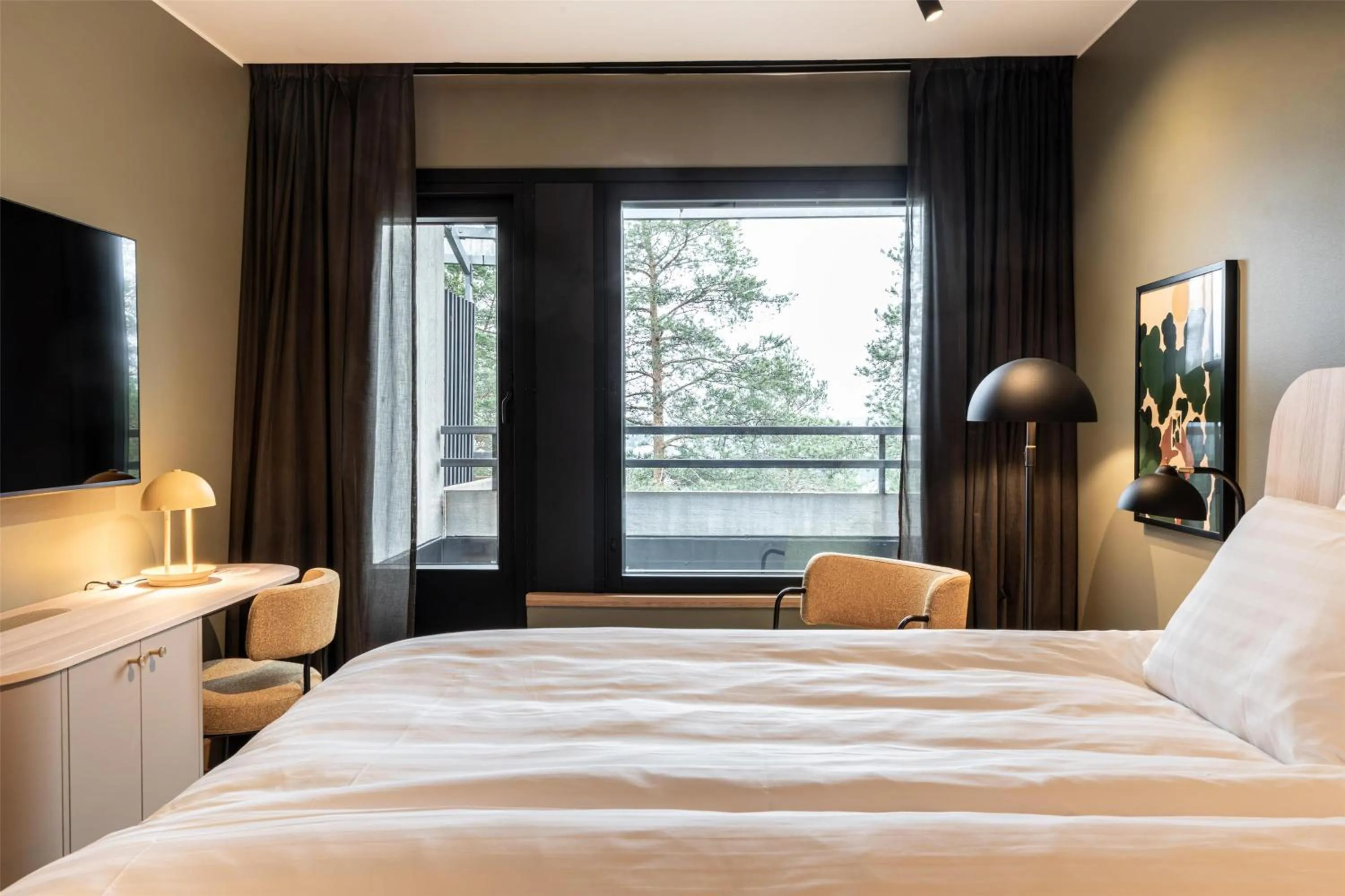 Bedroom, Bed in Scandic Laajavuori