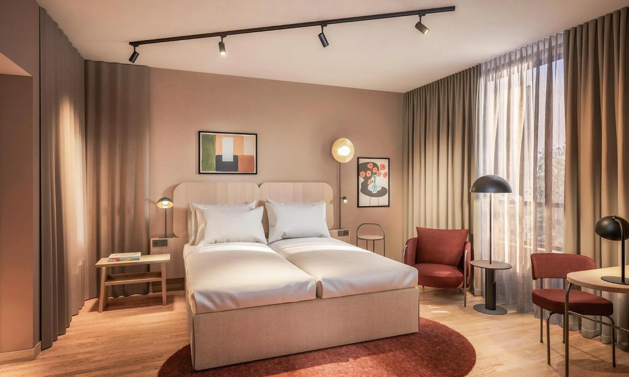 Bedroom, Bed in Scandic Laajavuori