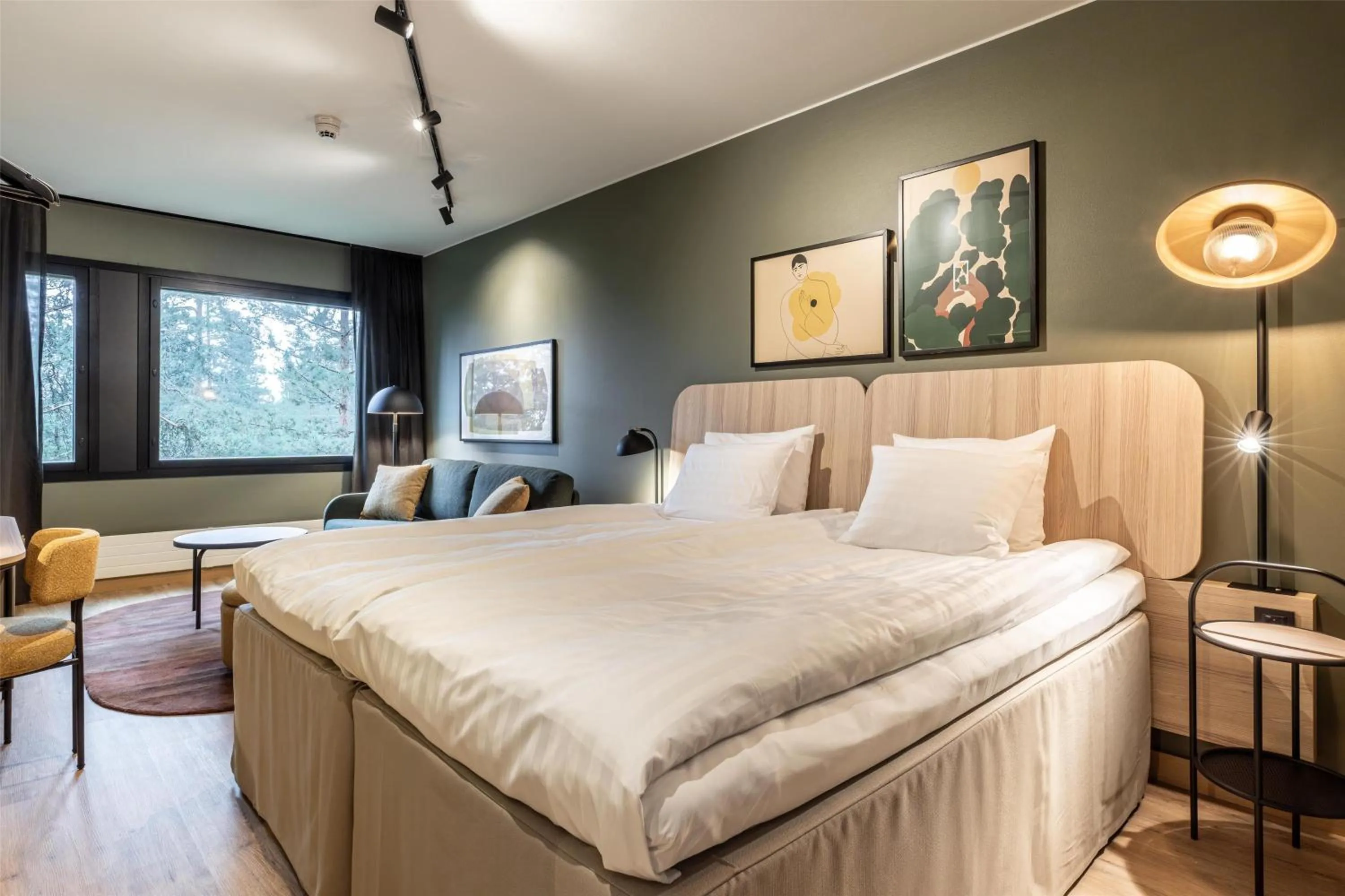 Bedroom, Bed in Scandic Laajavuori