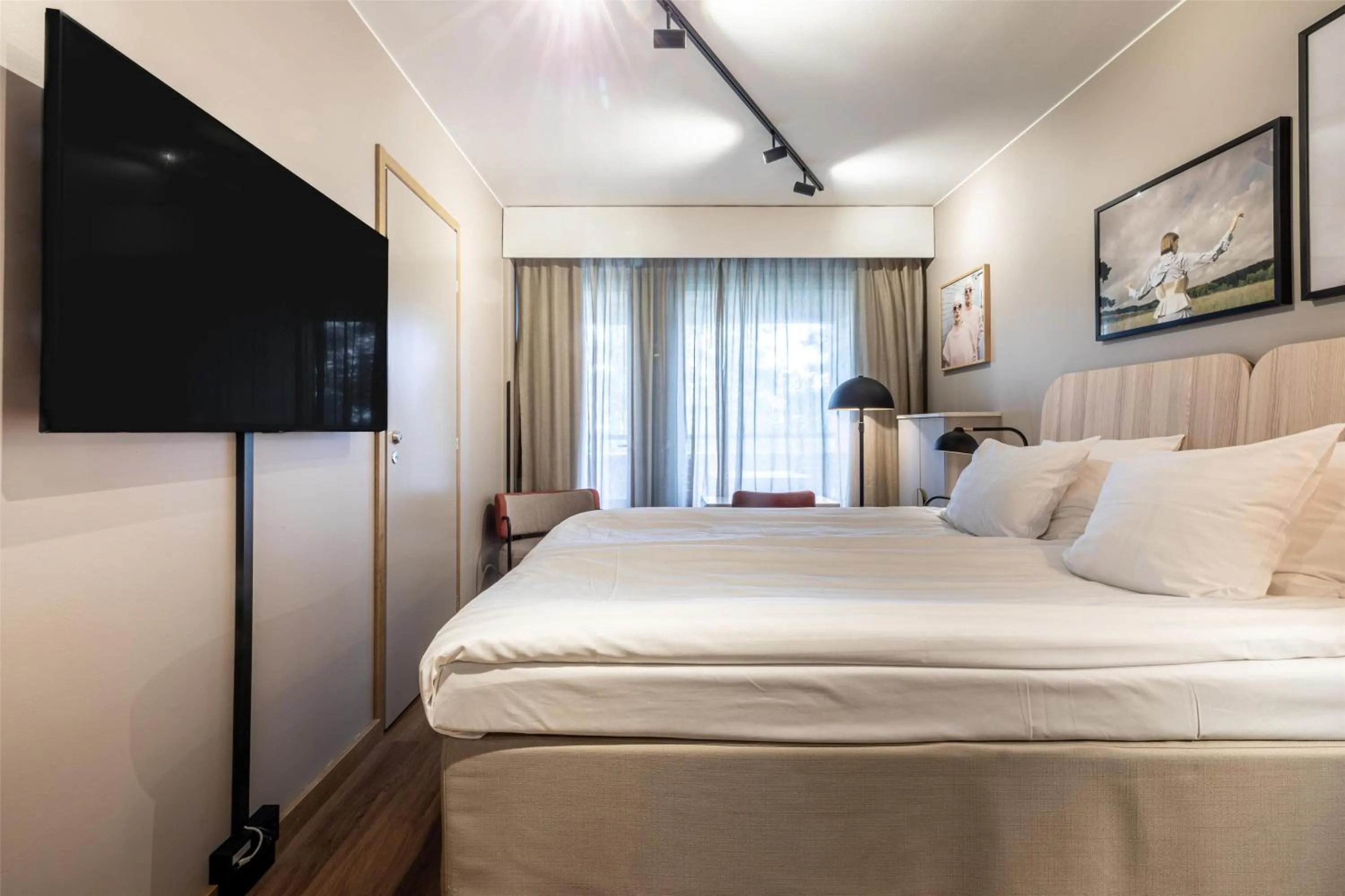 Bedroom, Bed in Scandic Laajavuori