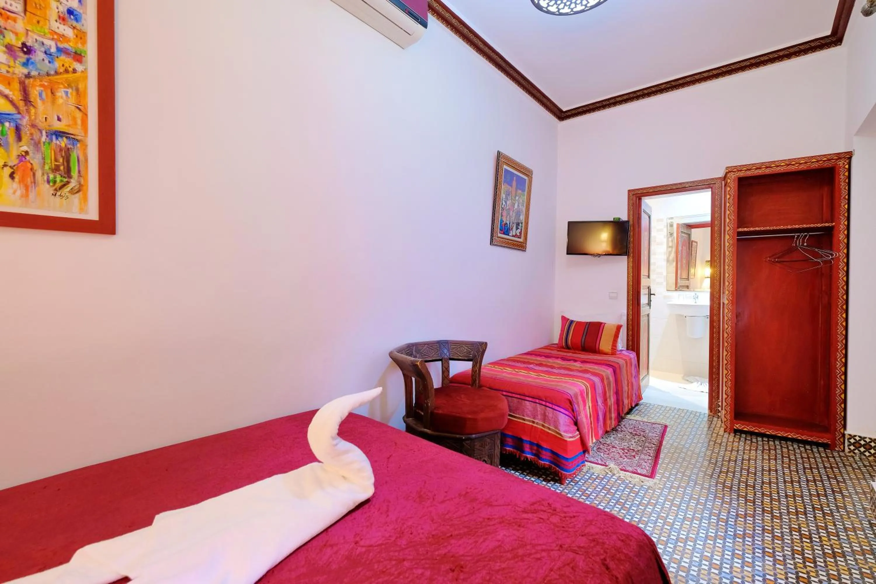 Bed in Riad Hôtel Essaouira