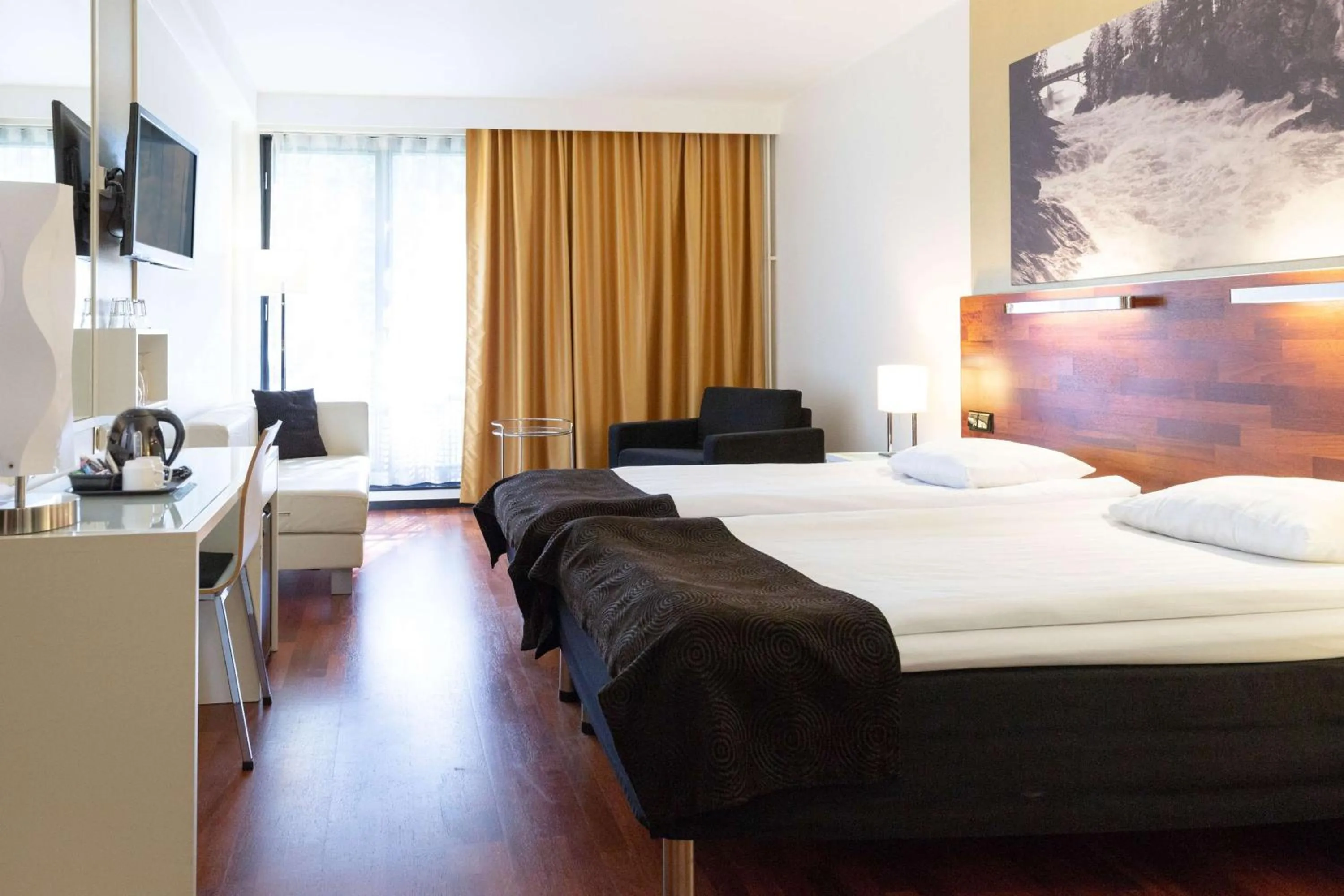 Bedroom, Bed in Imatran Valtionhotelli