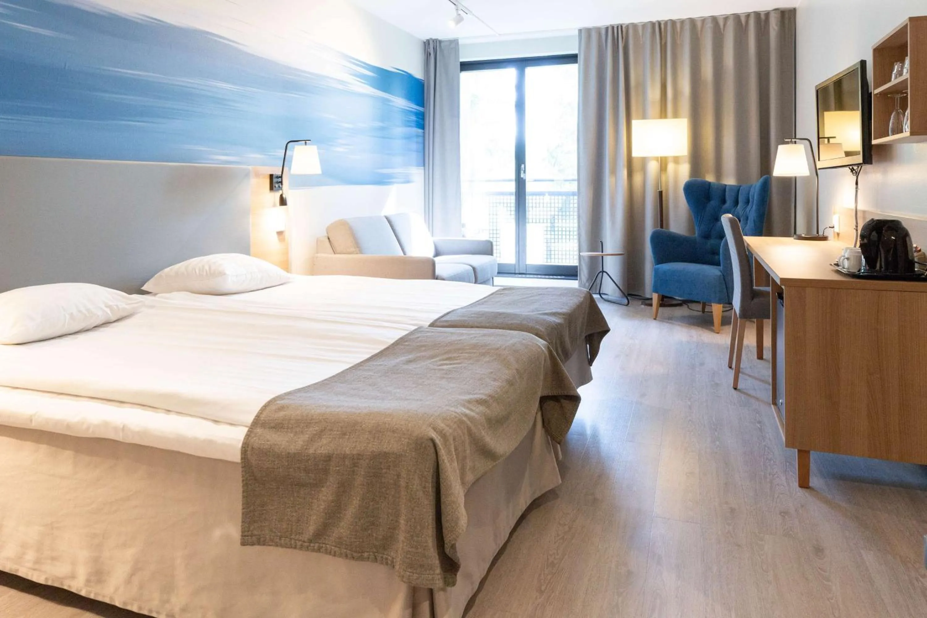 Bedroom, Bed in Imatran Valtionhotelli