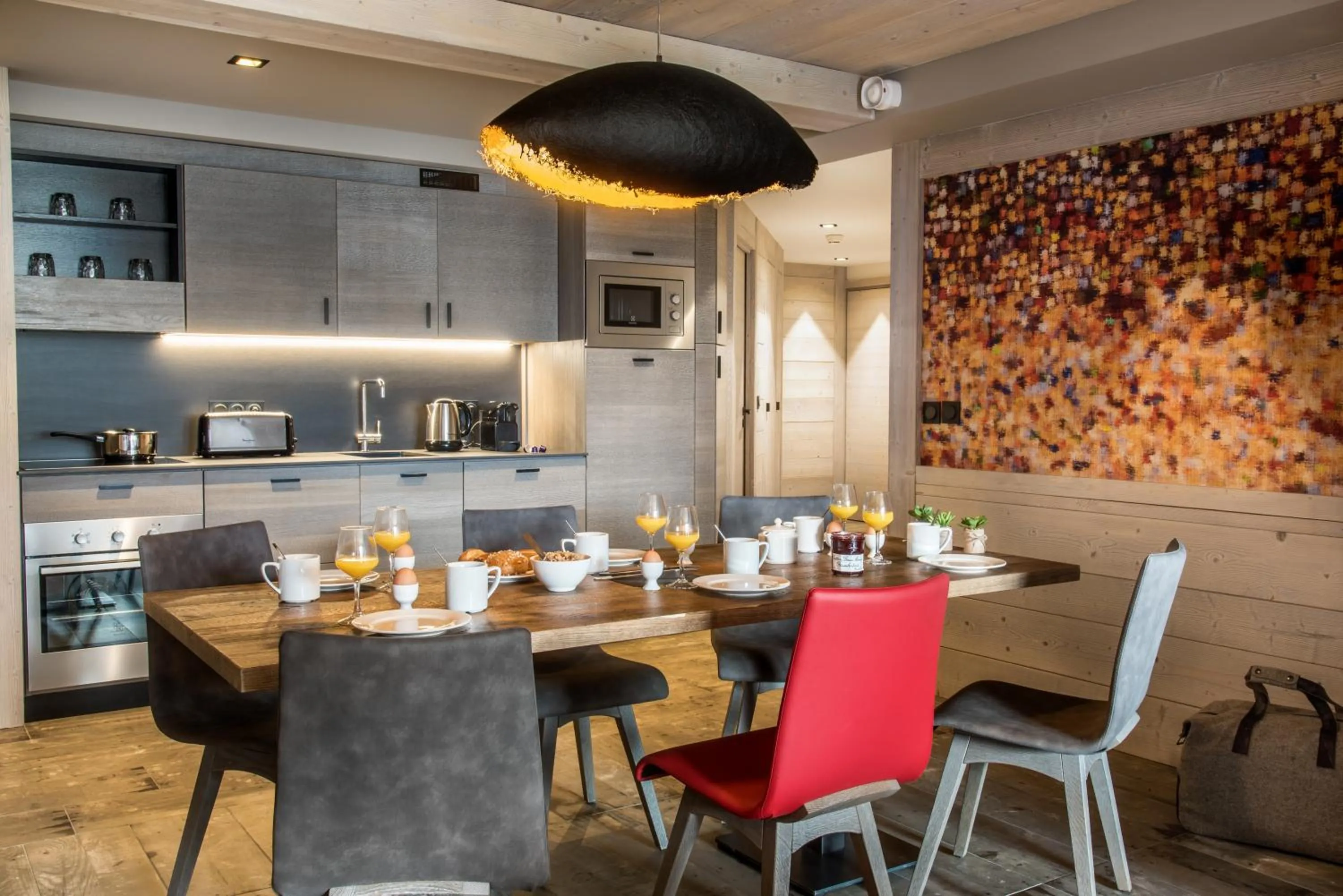 Kitchen or kitchenette in Chalet Skadi - Village Montana