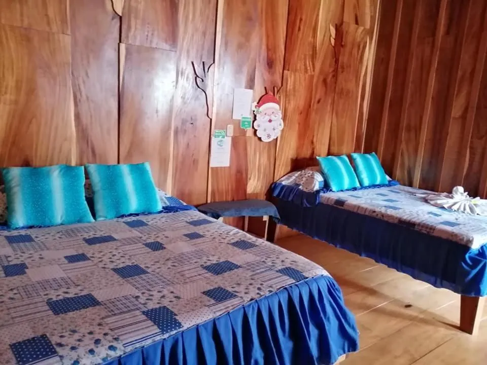 Bed in Pensión y Cabinas Colibrí B&B Costa Rica