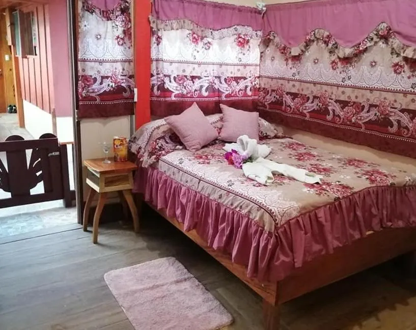 Bed in Pensión y Cabinas Colibrí B&B Costa Rica