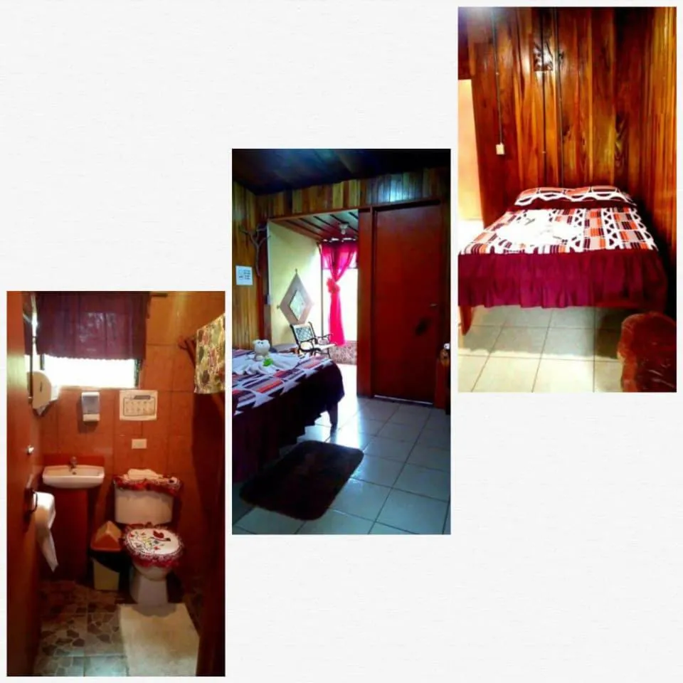 Bed in Pensión y Cabinas Colibrí B&B Costa Rica