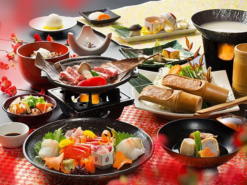 Food close-up in Shosuke-no-Yado Takinoyu