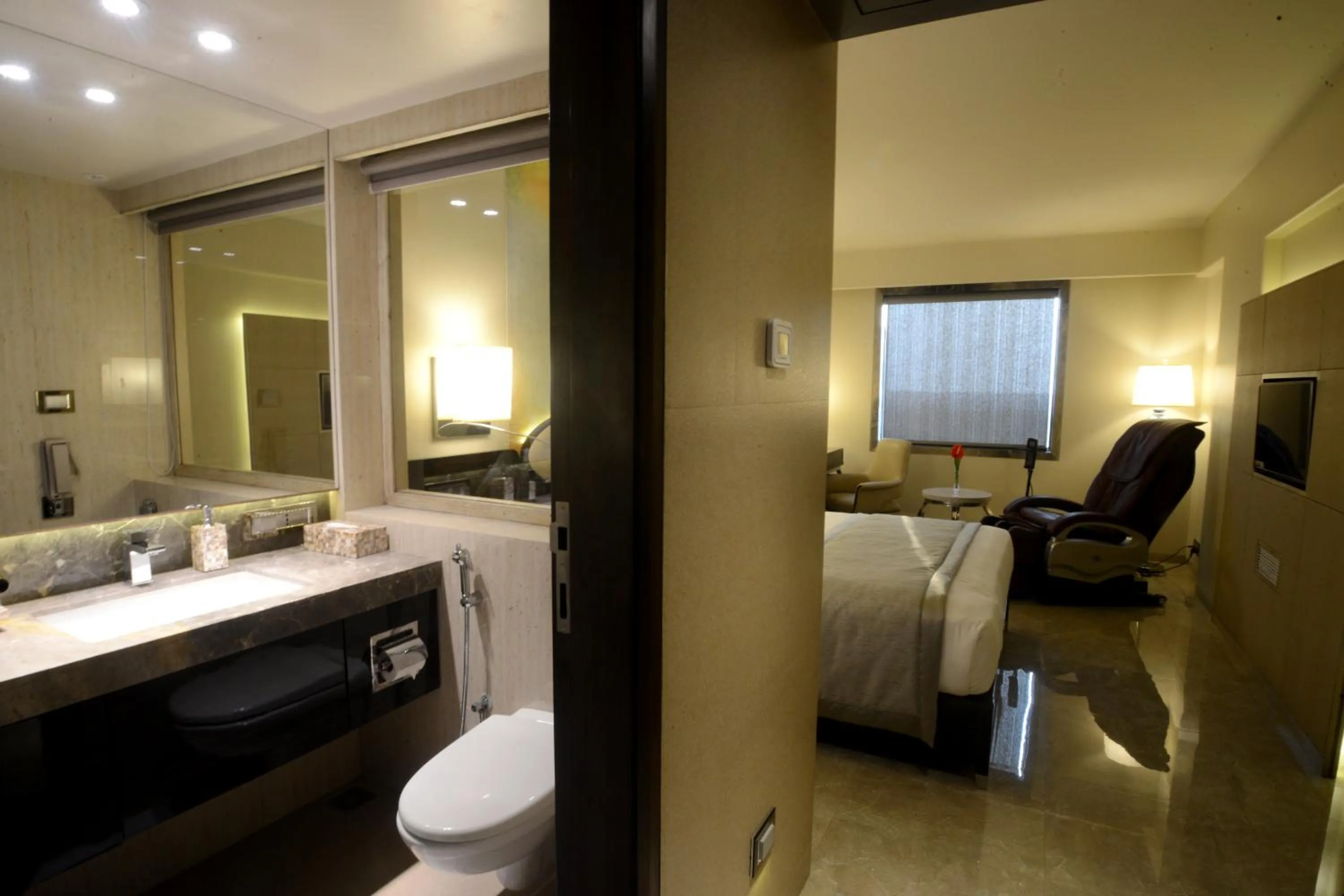 Toilet, Bed in Sai Palace Grand, Malad