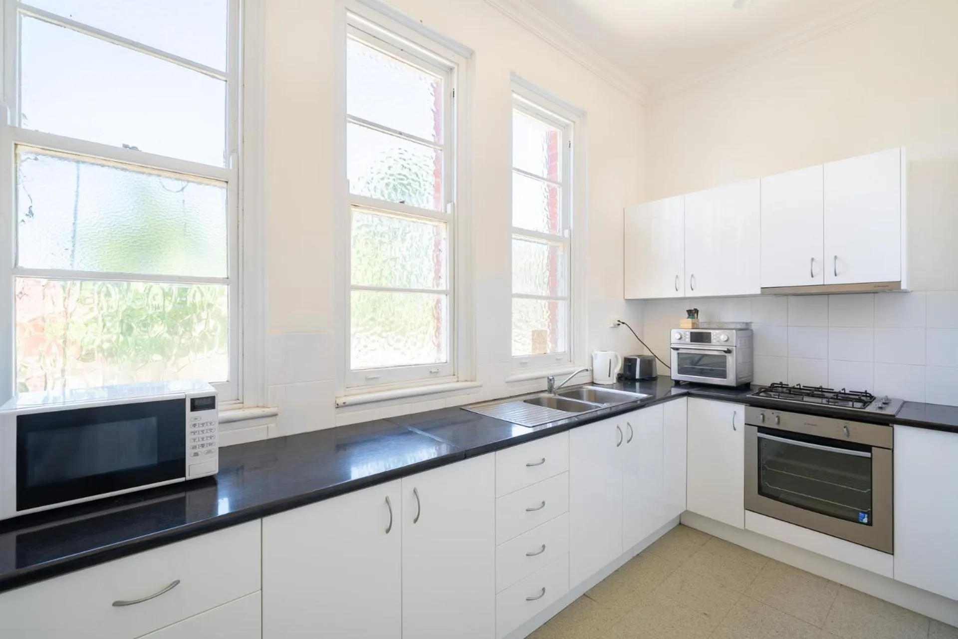 Communal kitchen in The Hallows Accommodation