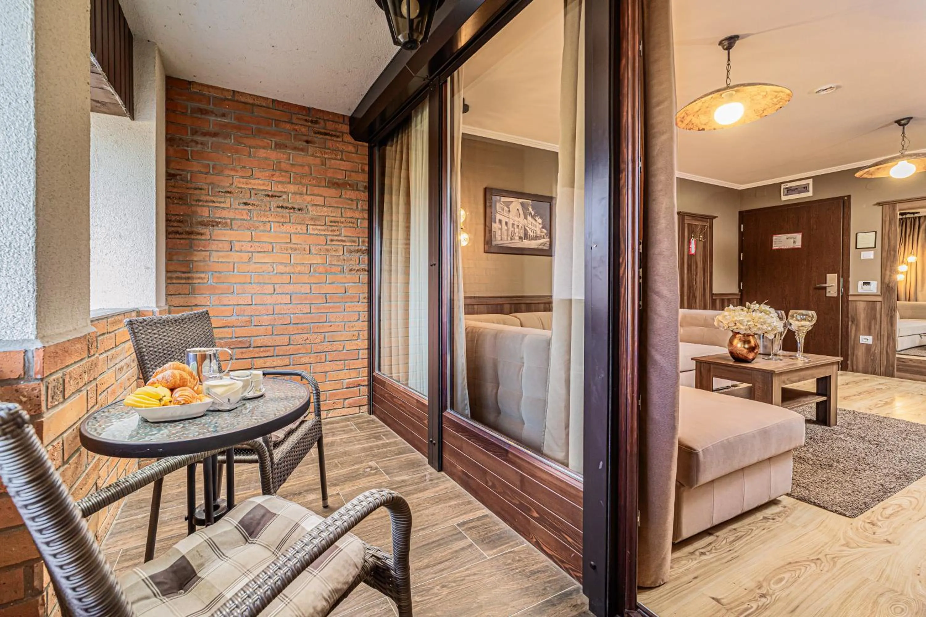 Balcony/Terrace in Komló Hotel Gyula