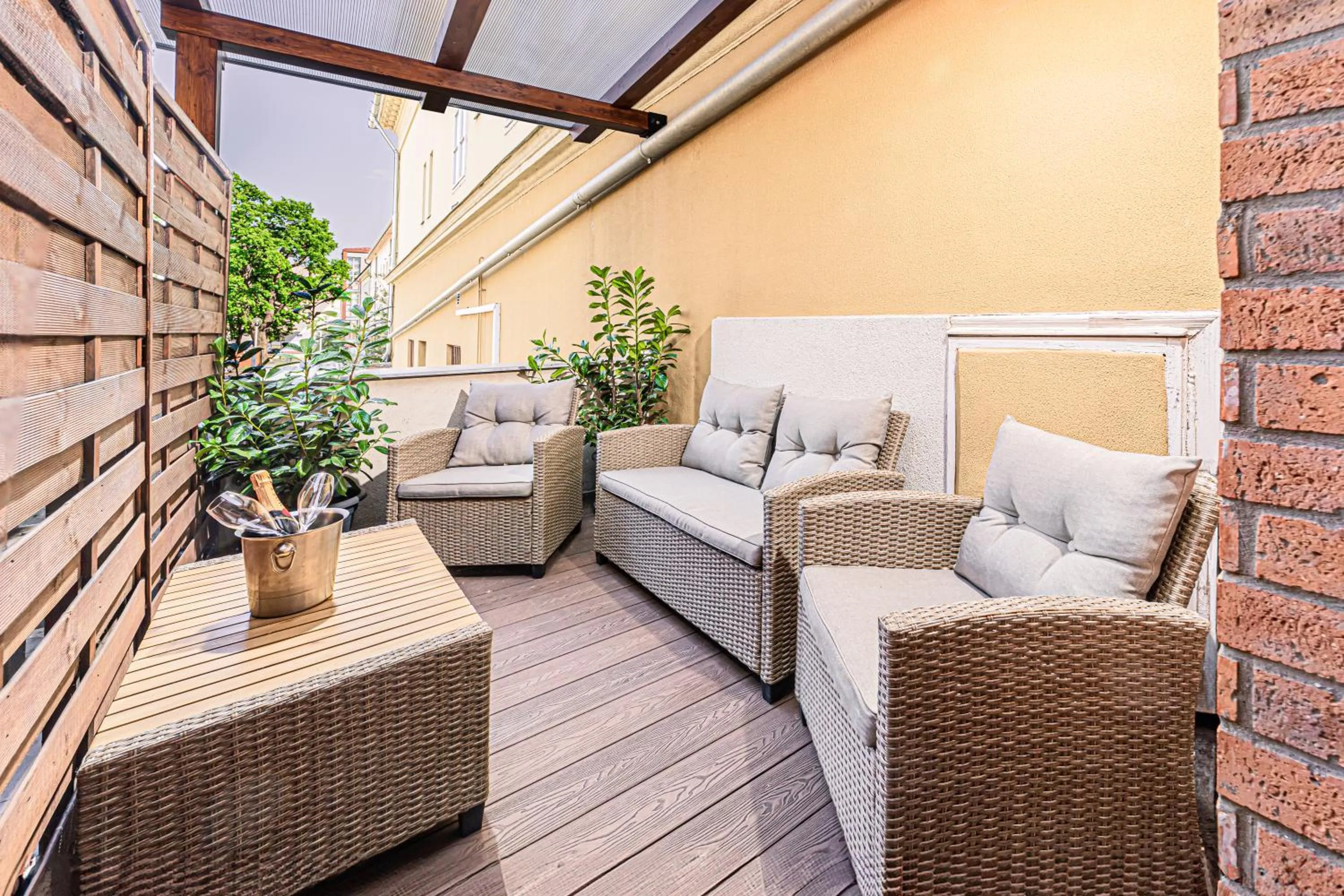 Balcony/Terrace in Komló Hotel Gyula