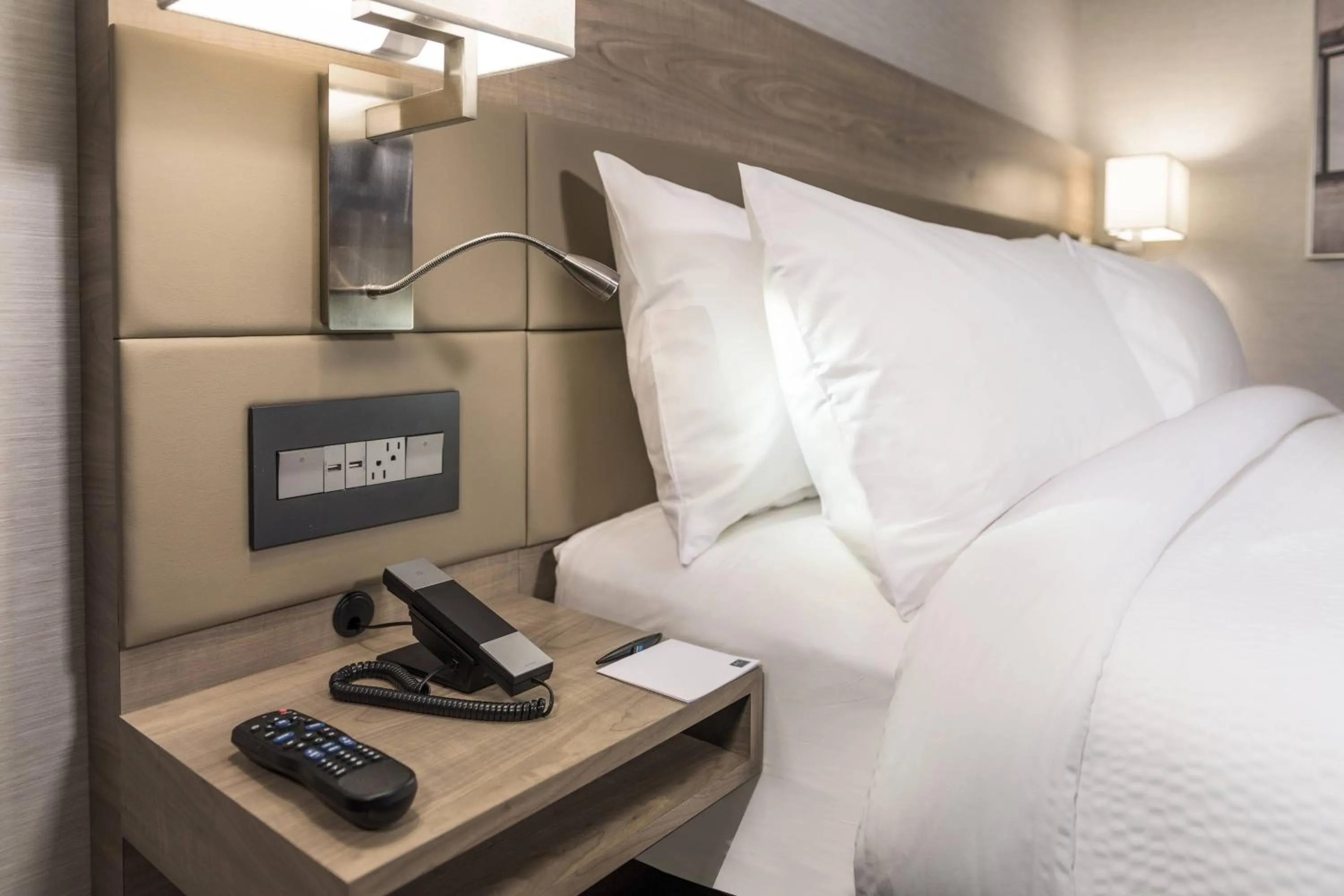 Photo of the whole room, Bed in AC Hotel by Marriott Boston Cambridge