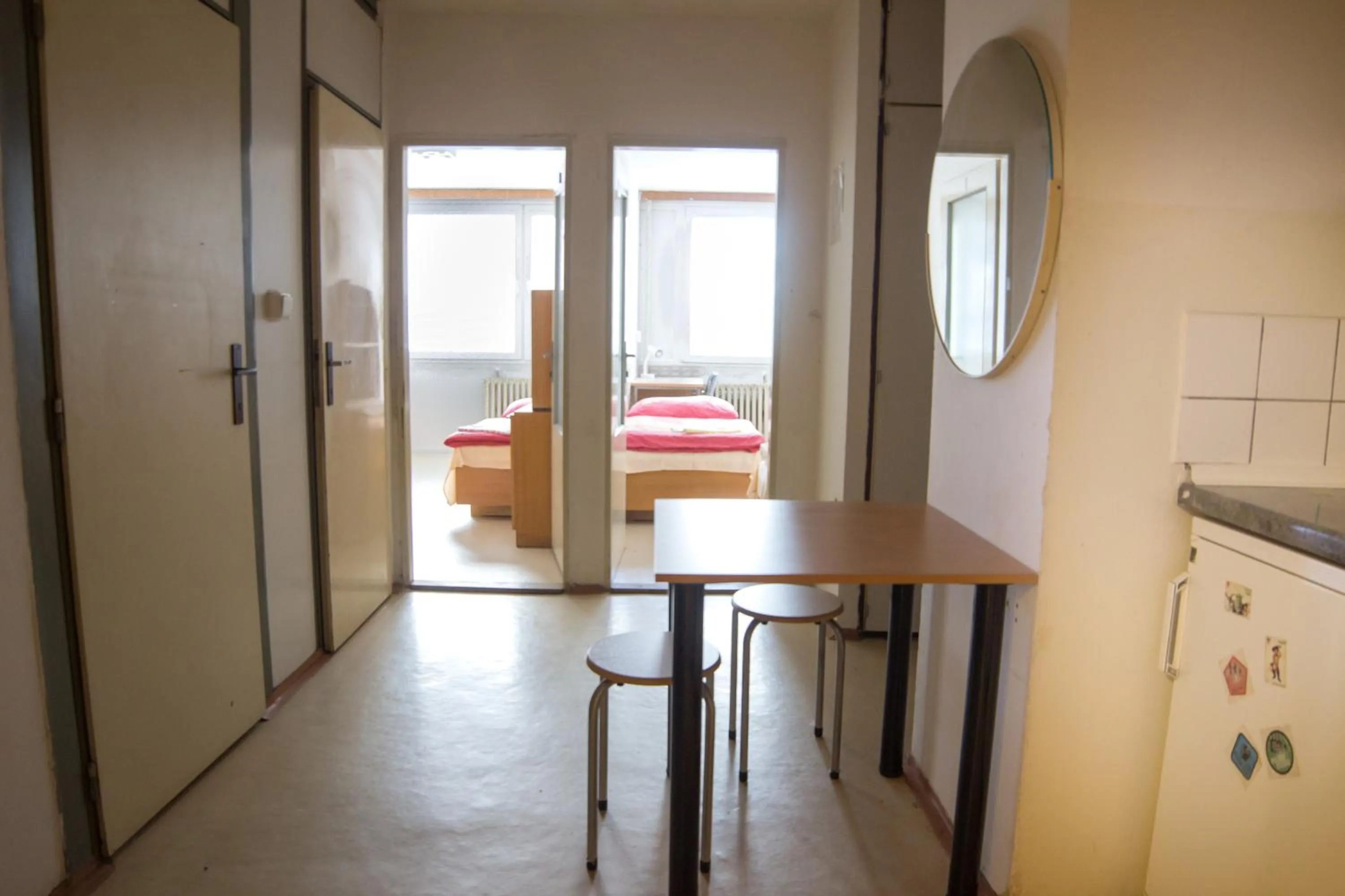 Kitchen or kitchenette, Bed in Hostel Blanice