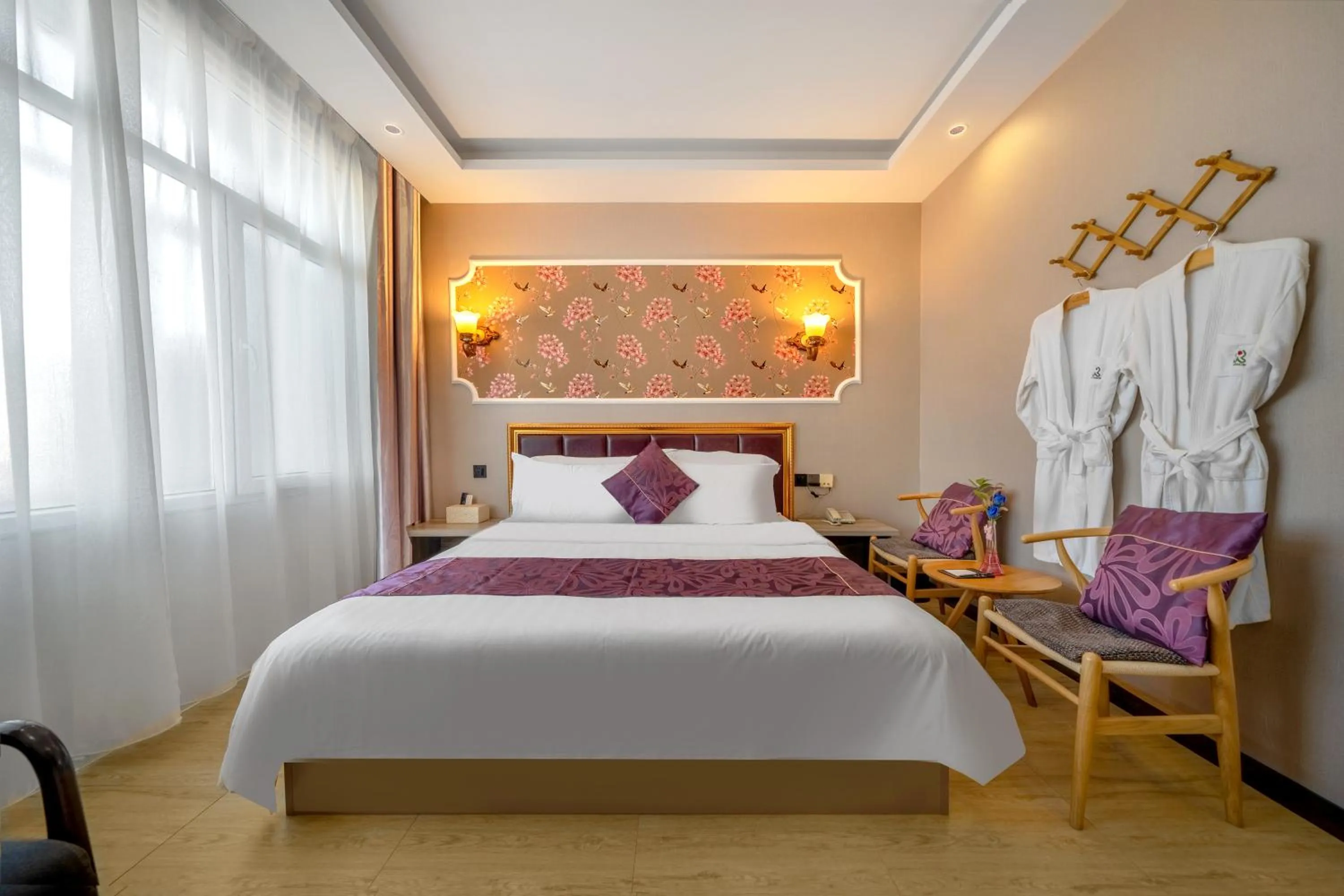 Bed in XinQihang Hotel Harbin Taiping Airport