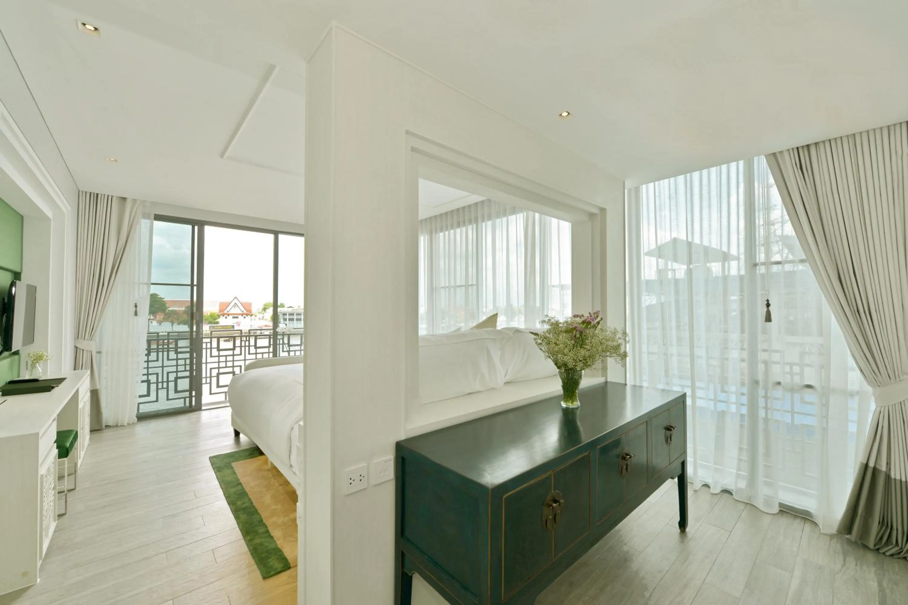 Bed in Riva Arun Bangkok