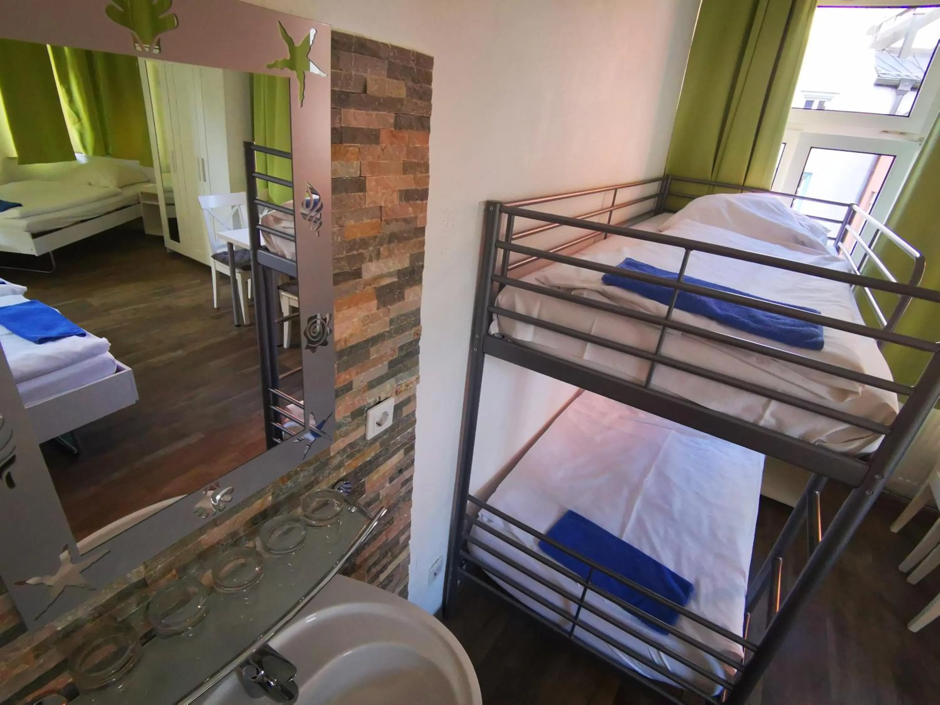 Decorative detail, Bed in City Hostel