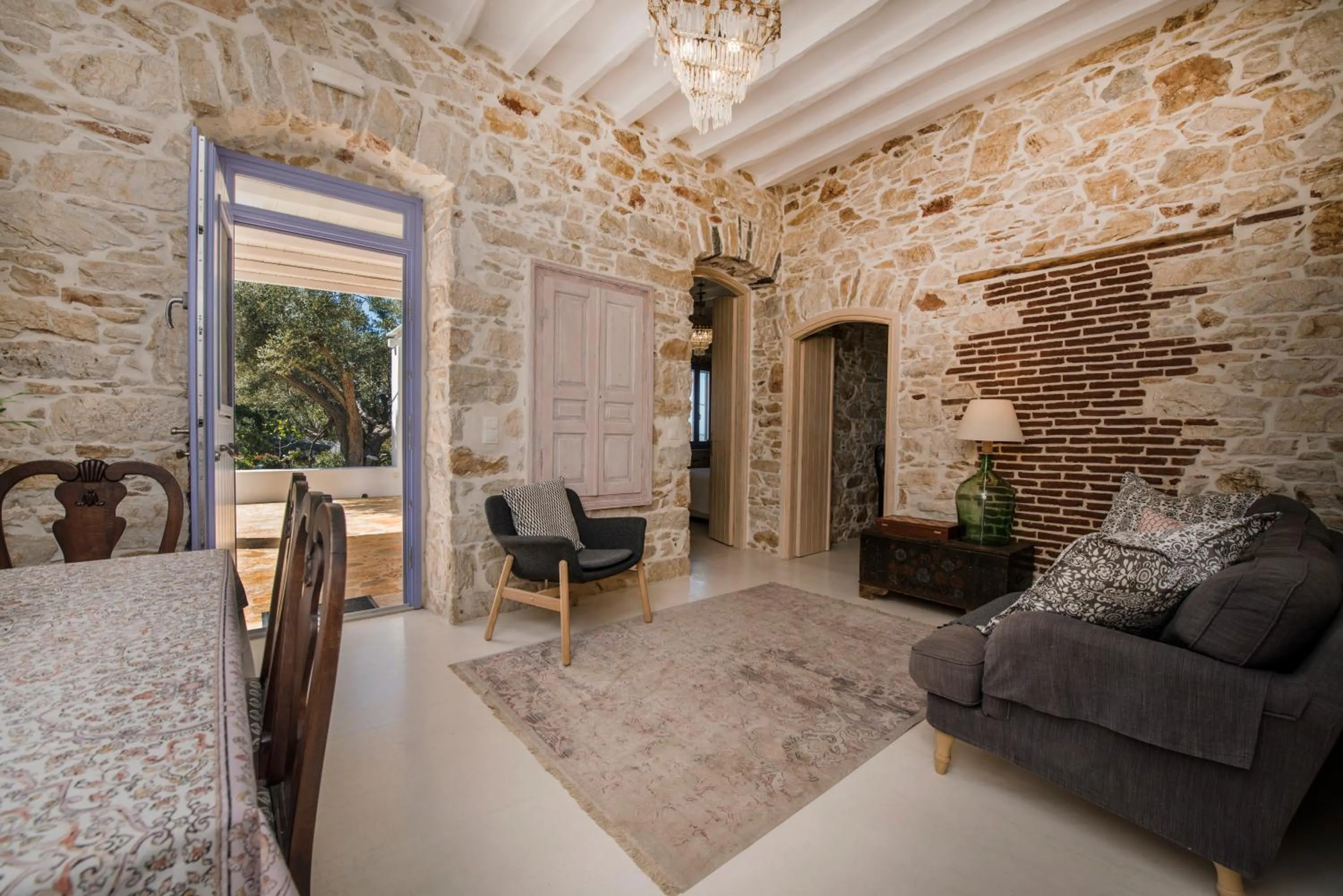 Living room in Good Life Greece Eco Villas