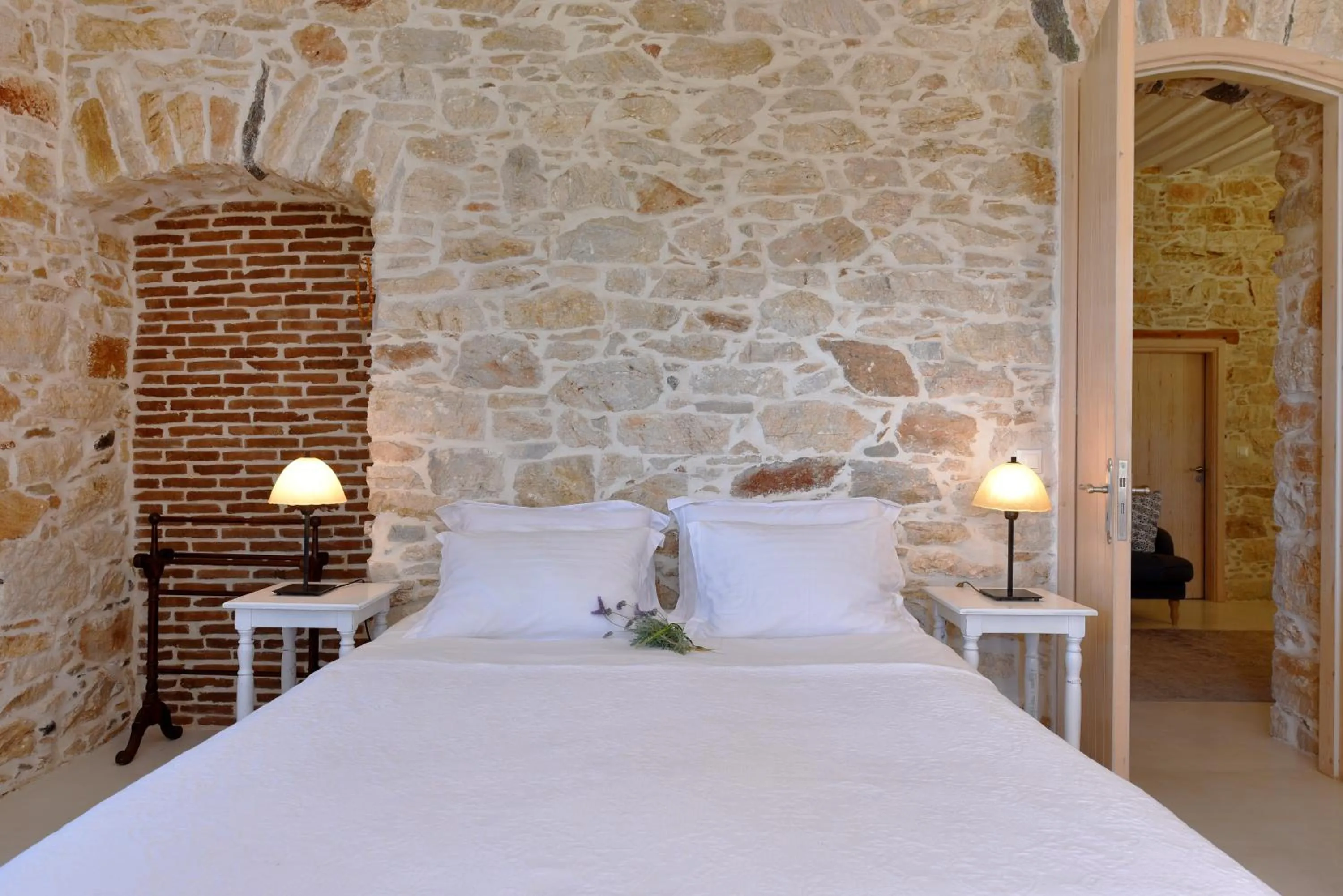 Bed in Good Life Greece Eco Villas