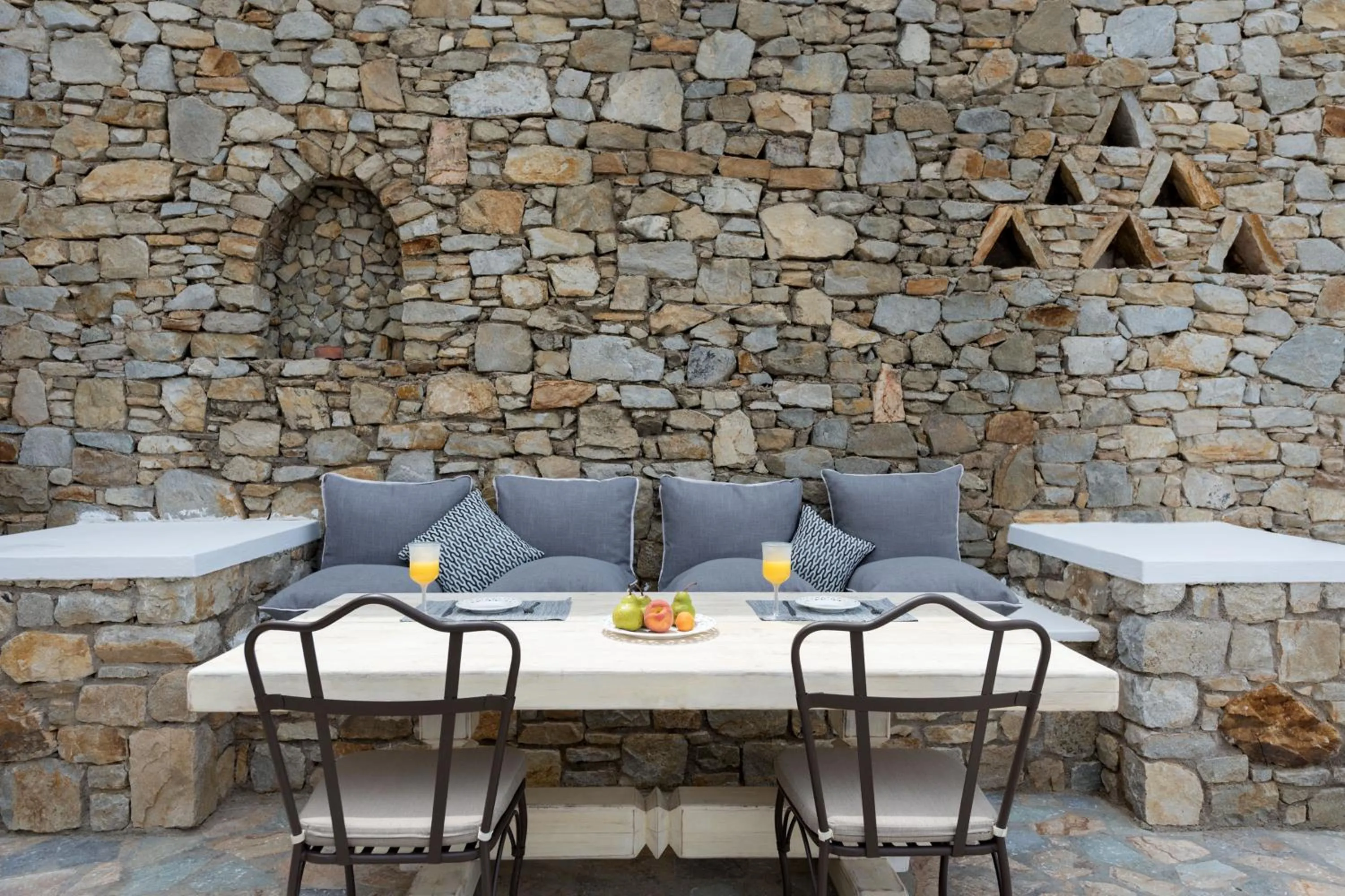 Patio in Cova Mykonos Suites