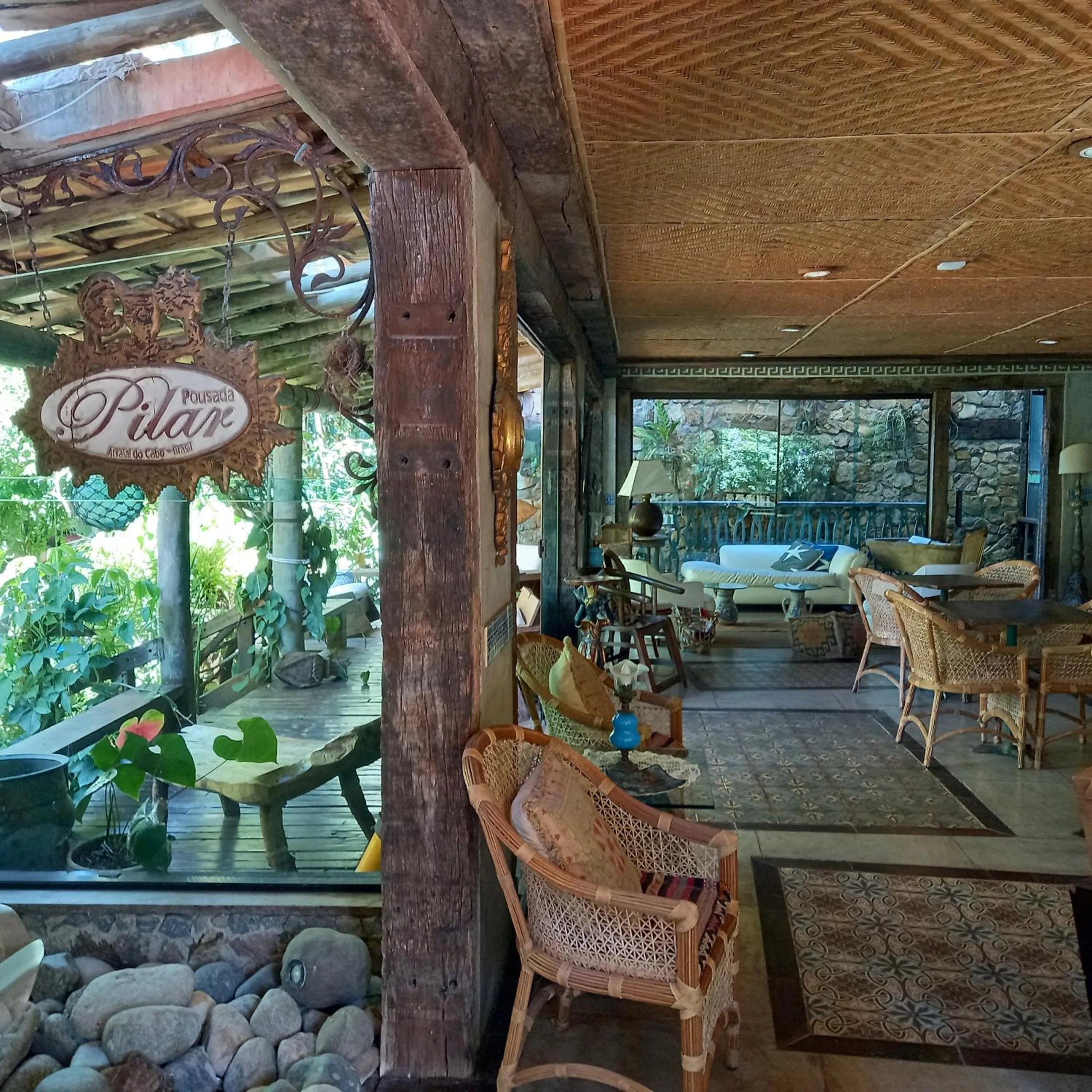 Seating area in Pousada Pilar