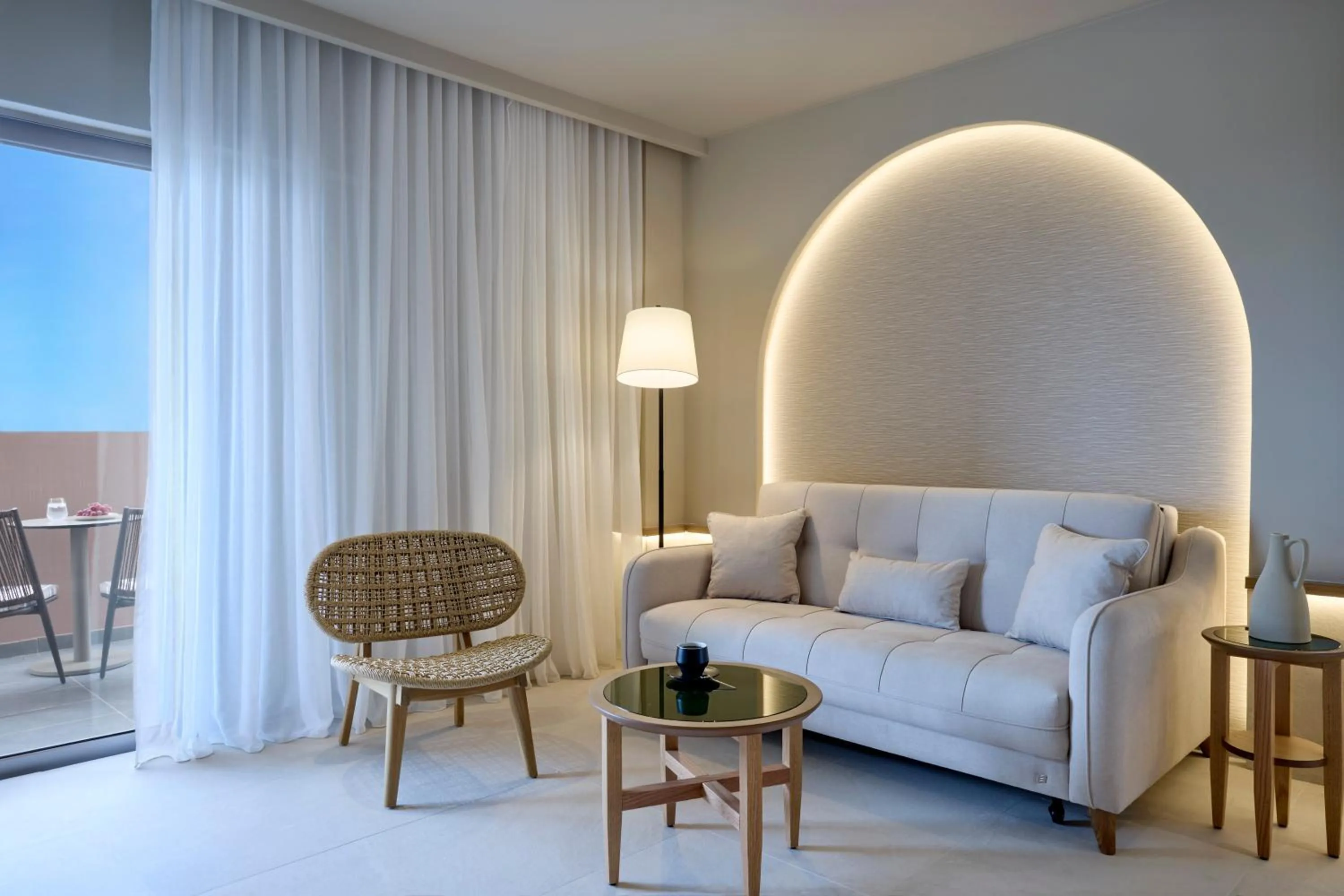 Seating area in Ammos Luxury Resort