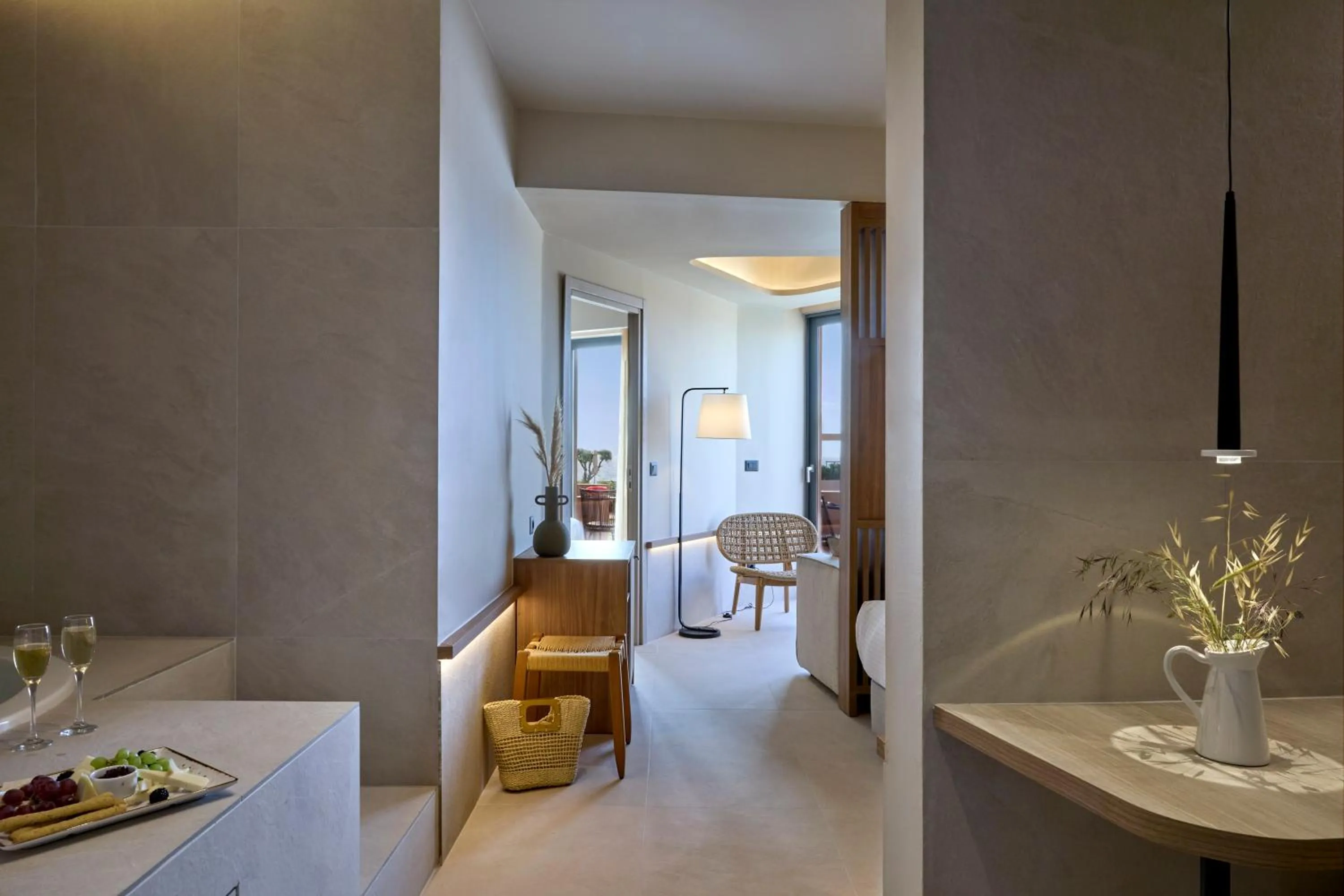 Bed in Ammos Luxury Resort