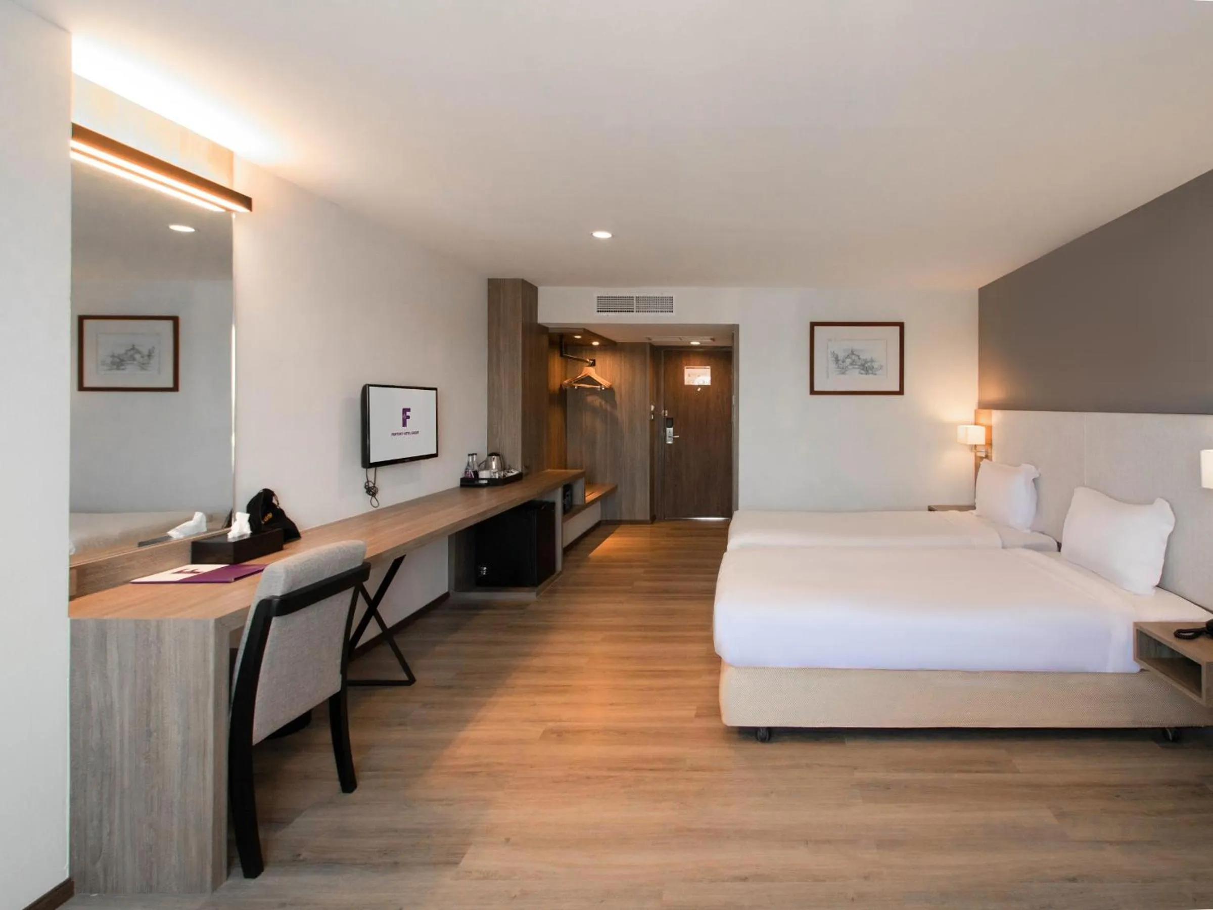 Bed in Fortune View Khong Hotel Nakhon Phanom