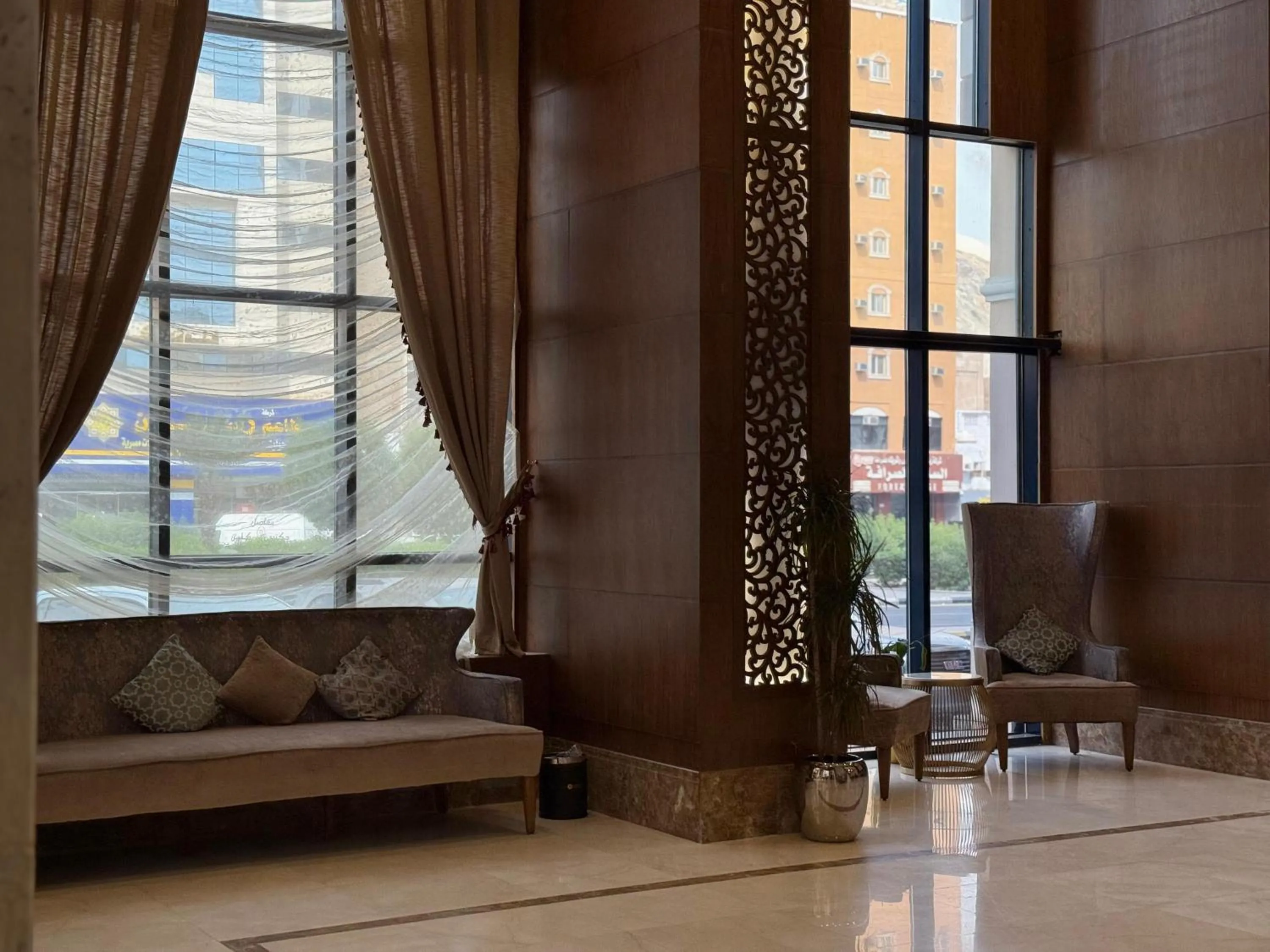 Seating area in Afraa Hotel