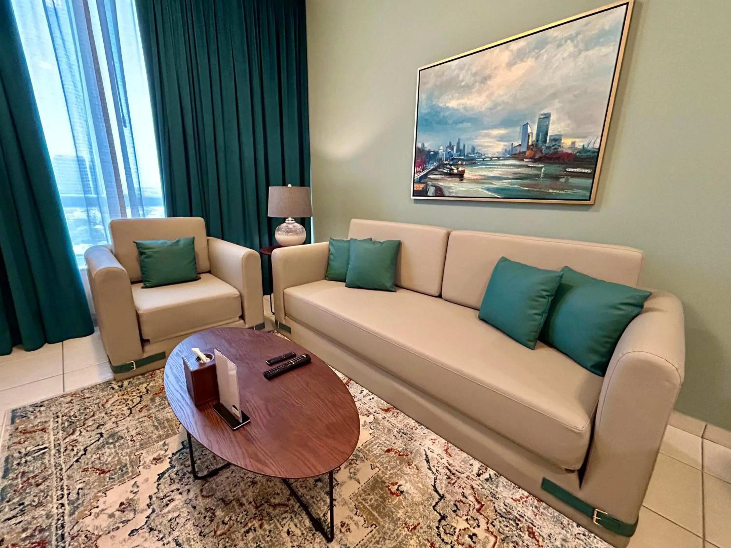 Living room in Al Nakheel Hotel Apartments Abu Dhabi